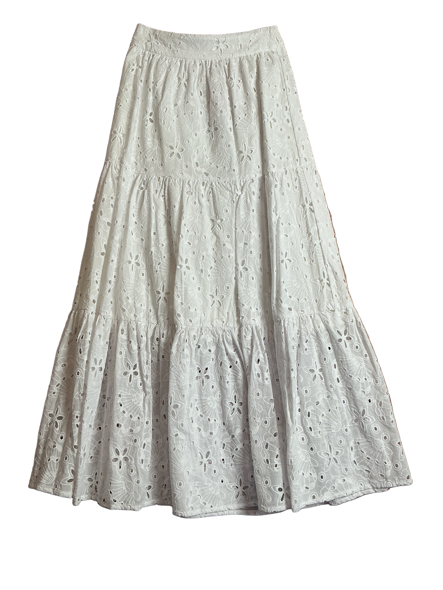 Lilly Pulitzer NWT Winslow Eyelet Maxi Skirt Resort White Sealife Eyelet - Size 00