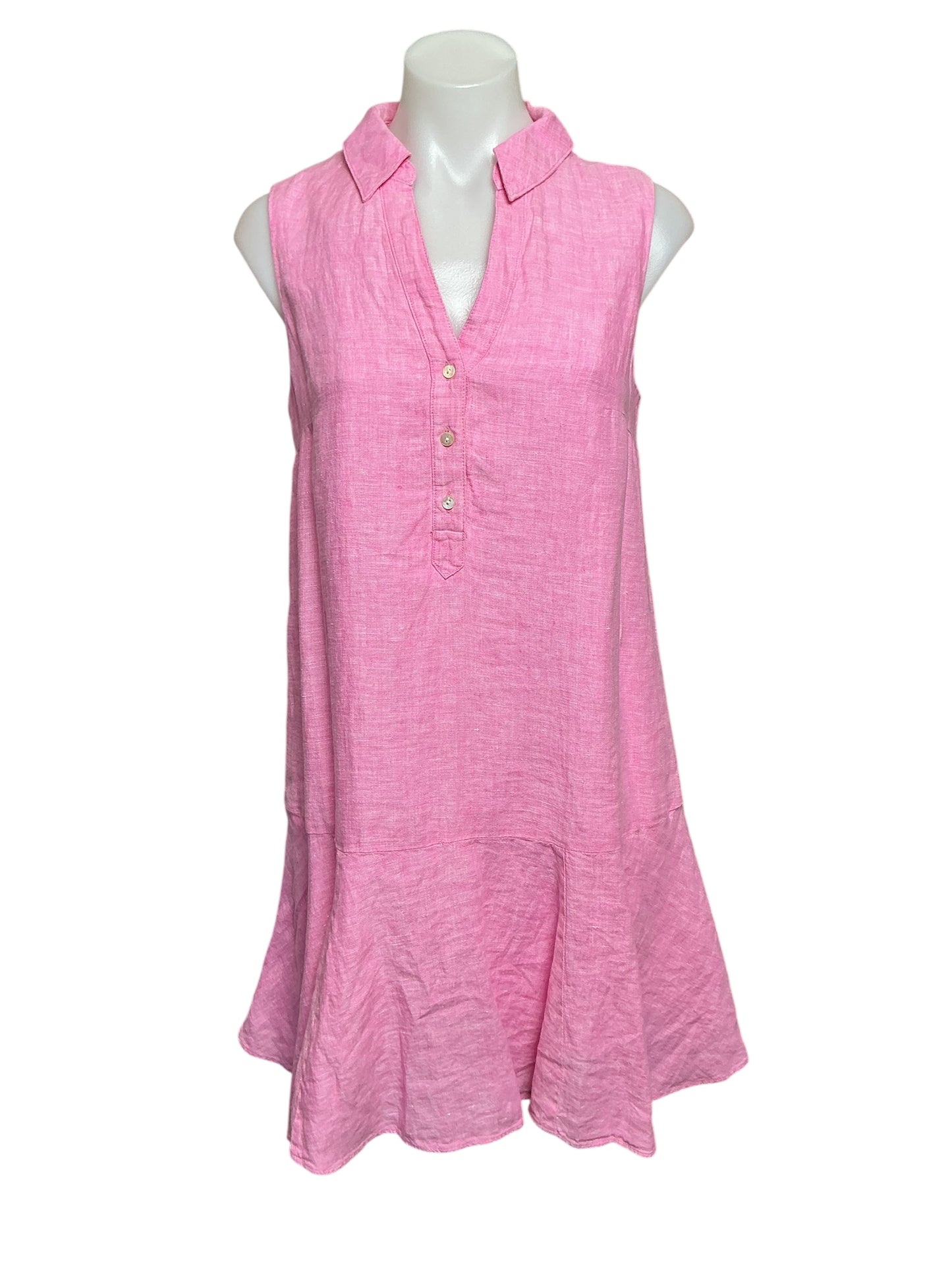Lilly Pulitzer NWT Ellowyn Linen Dress - Sunkissed Pink X Resort White - Size XS