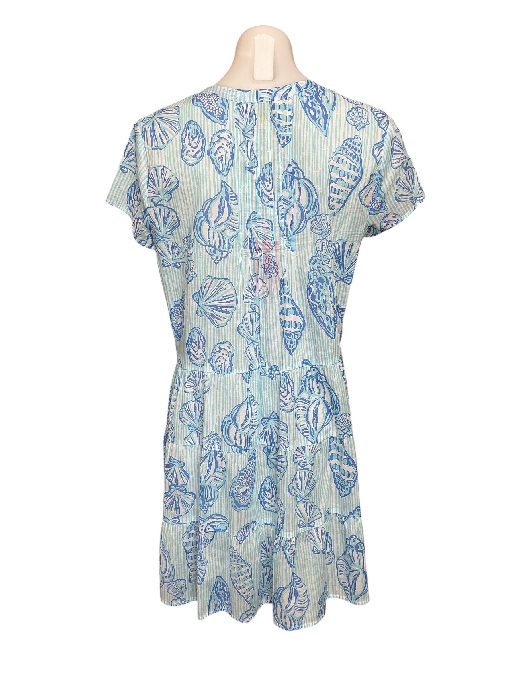 Lilly Pulitzer NWT Féria Tiered Coverup - Fresh Water Blue Cool As Shell - Size S