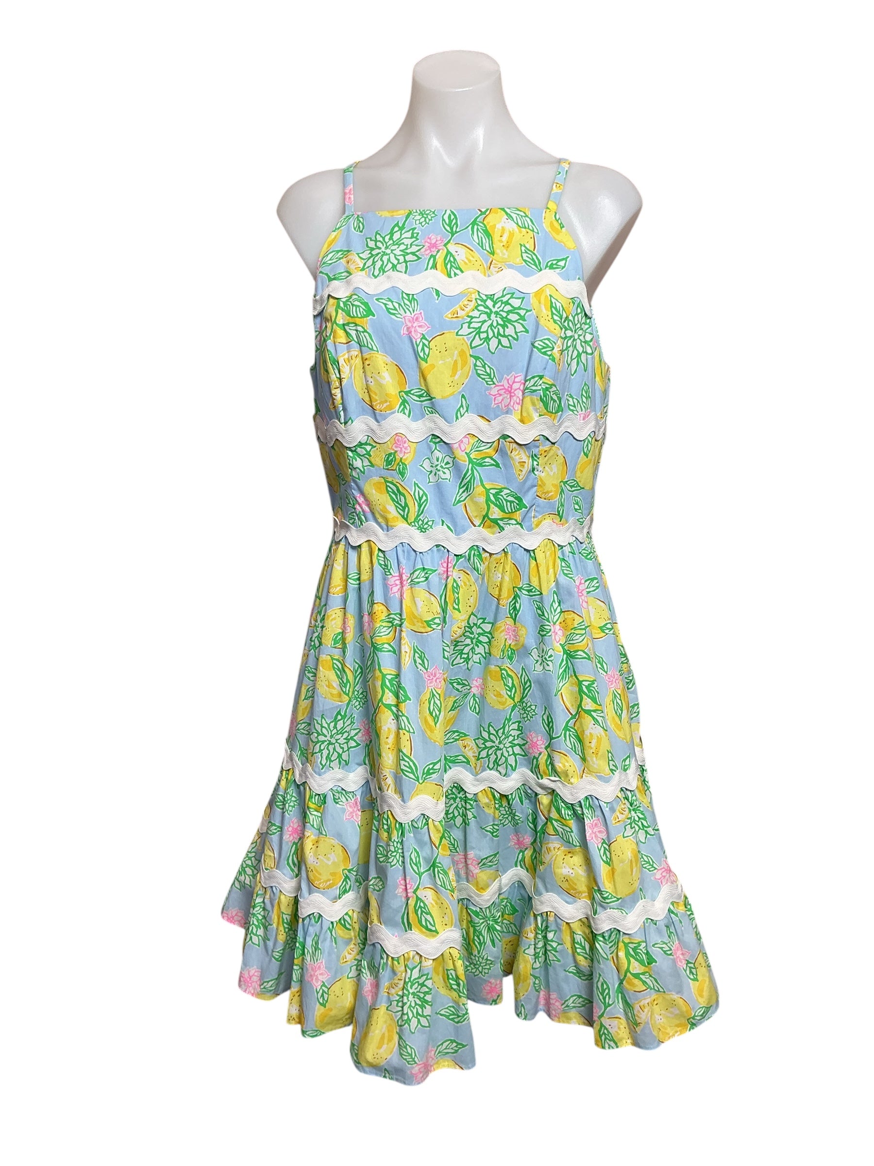 Lilly Pulitzer NWT Angelynn Dress - Bluette Make Lemonade - Size 8