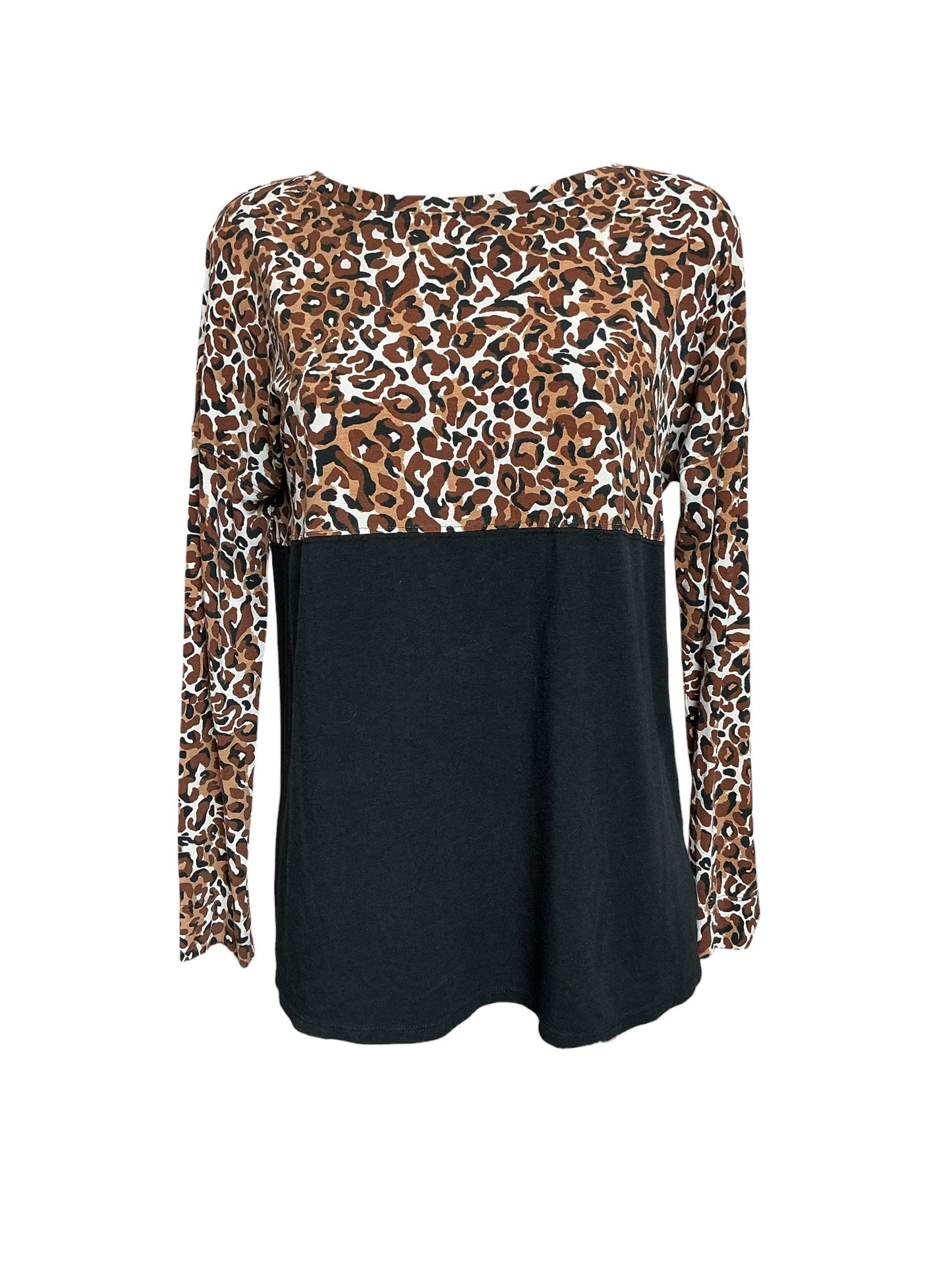 Lilly Pulitzer Finn Long Sleeve Top - Chocolate X Onyx My Favorite Spot - Size S