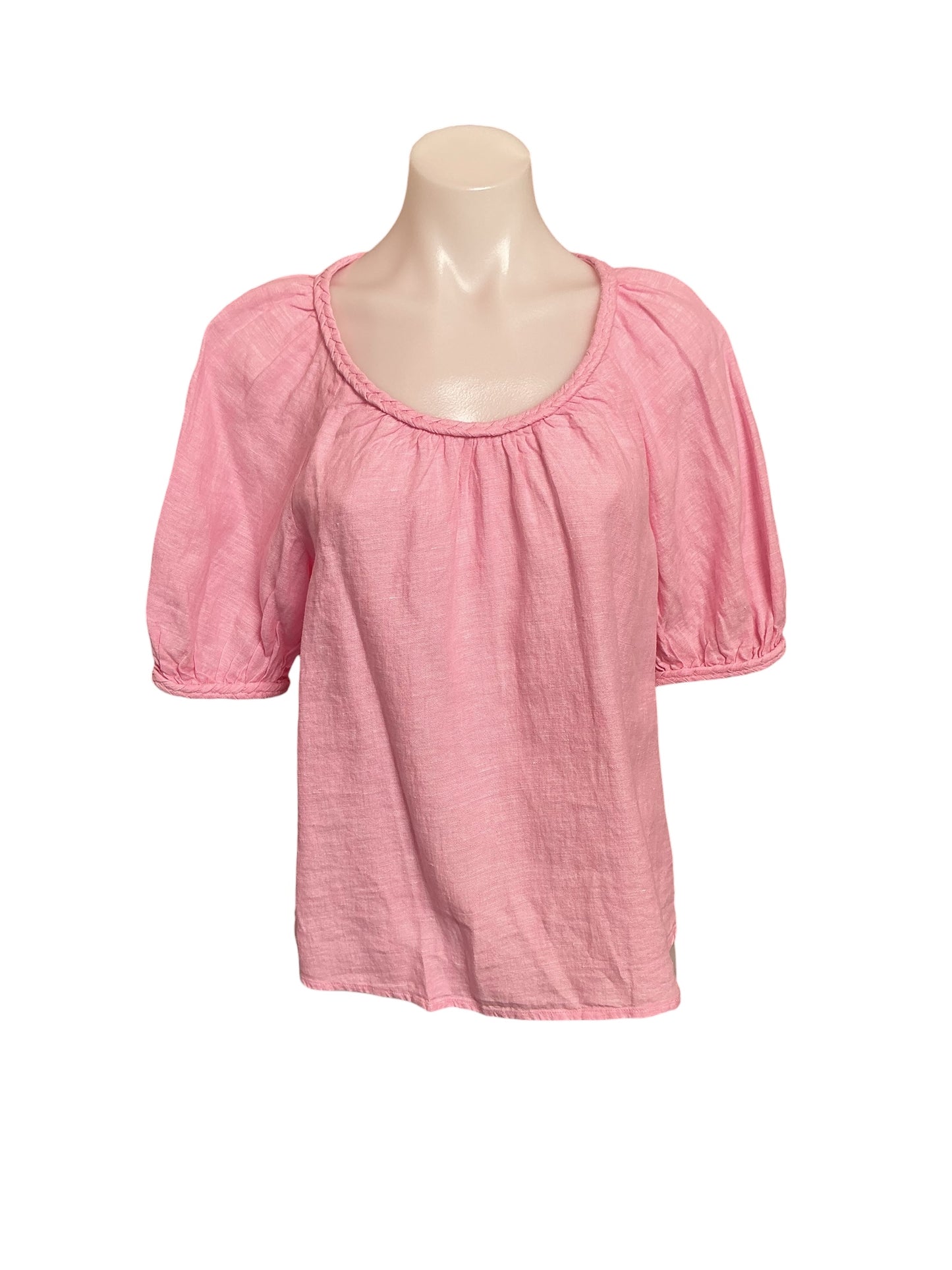 Lilly Pulitzer NWT Calais Short Sleeve Top - Conch Shell Pink X Resort White - Size S