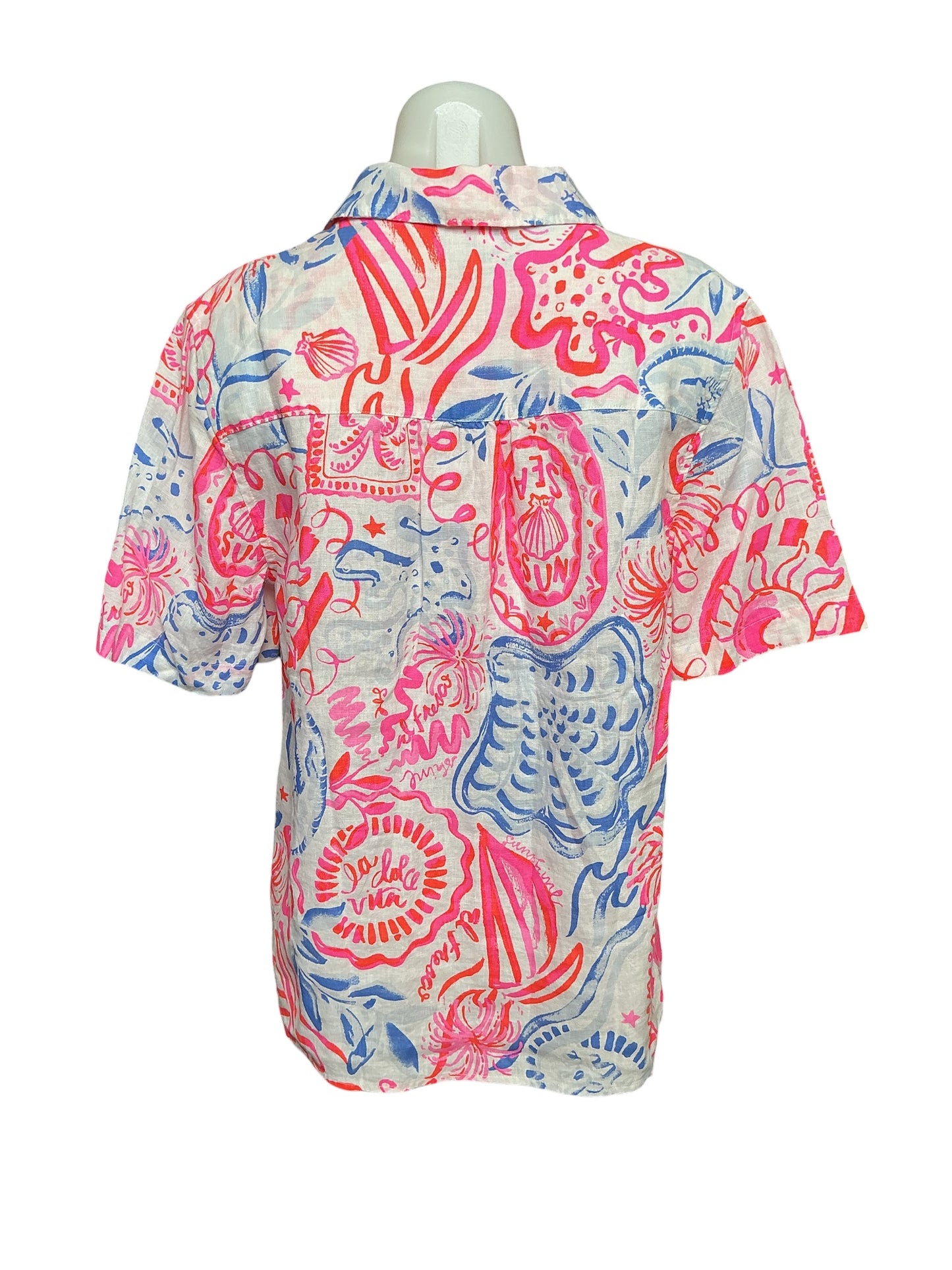 Lilly Pulitzer NWT Ridoc Top - Resort White Sun Sea Sand - Size M