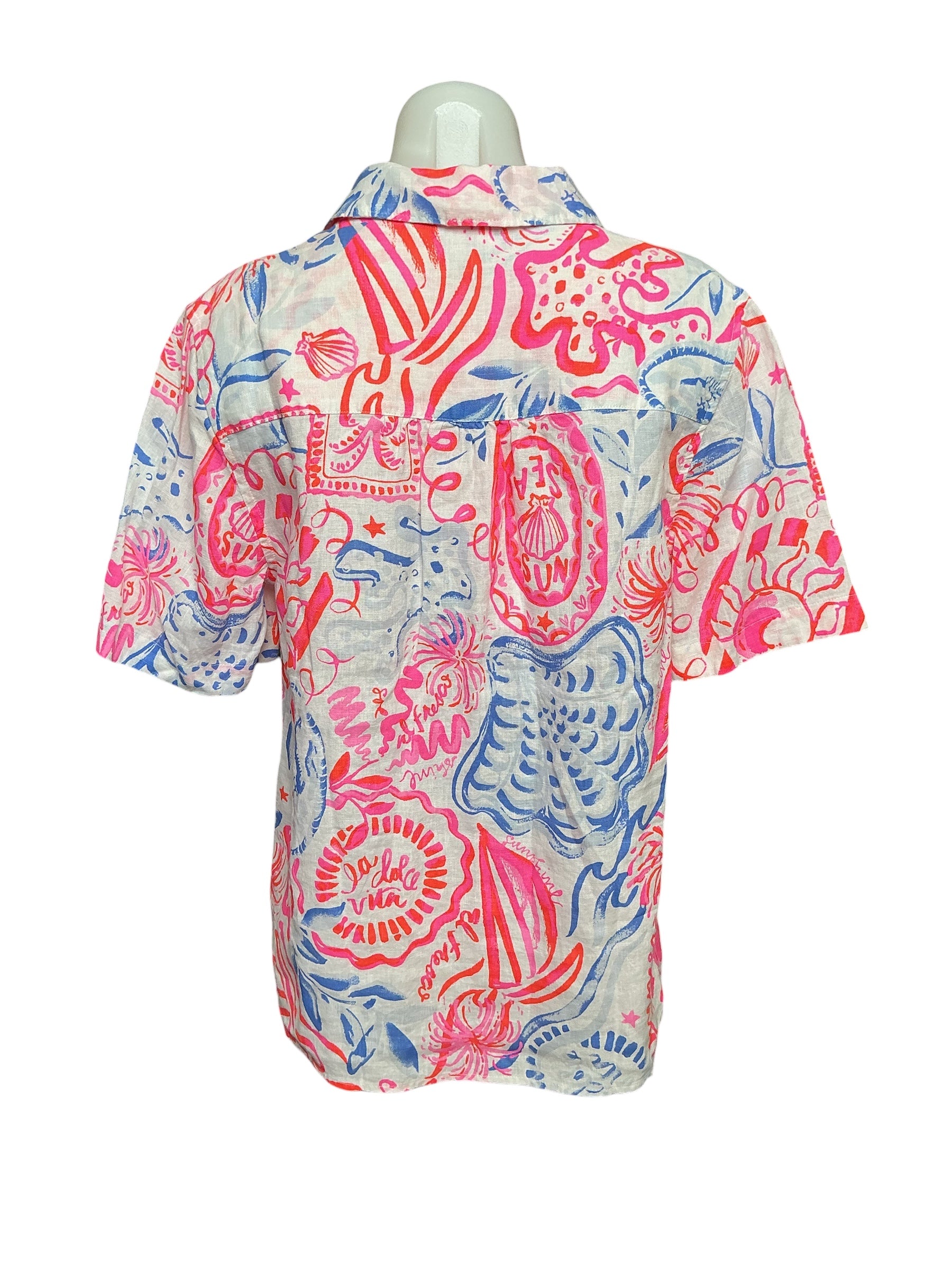 Lilly Pulitzer NWT Ridoc Top - Resort White Sun Sea Sand - Size M