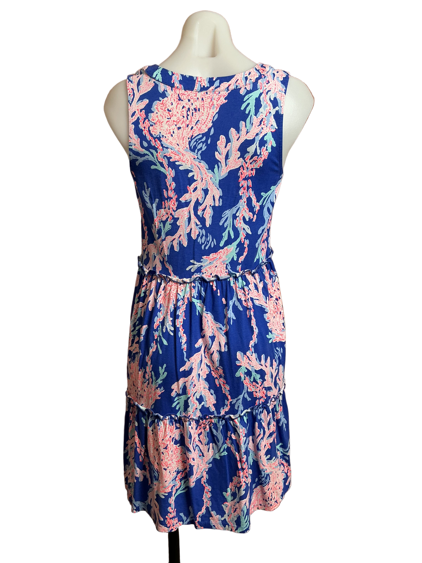 Lilly Pulitzer Lorina Swing Dress in the "Borealis Blue Swim On Over" print  - Size XS