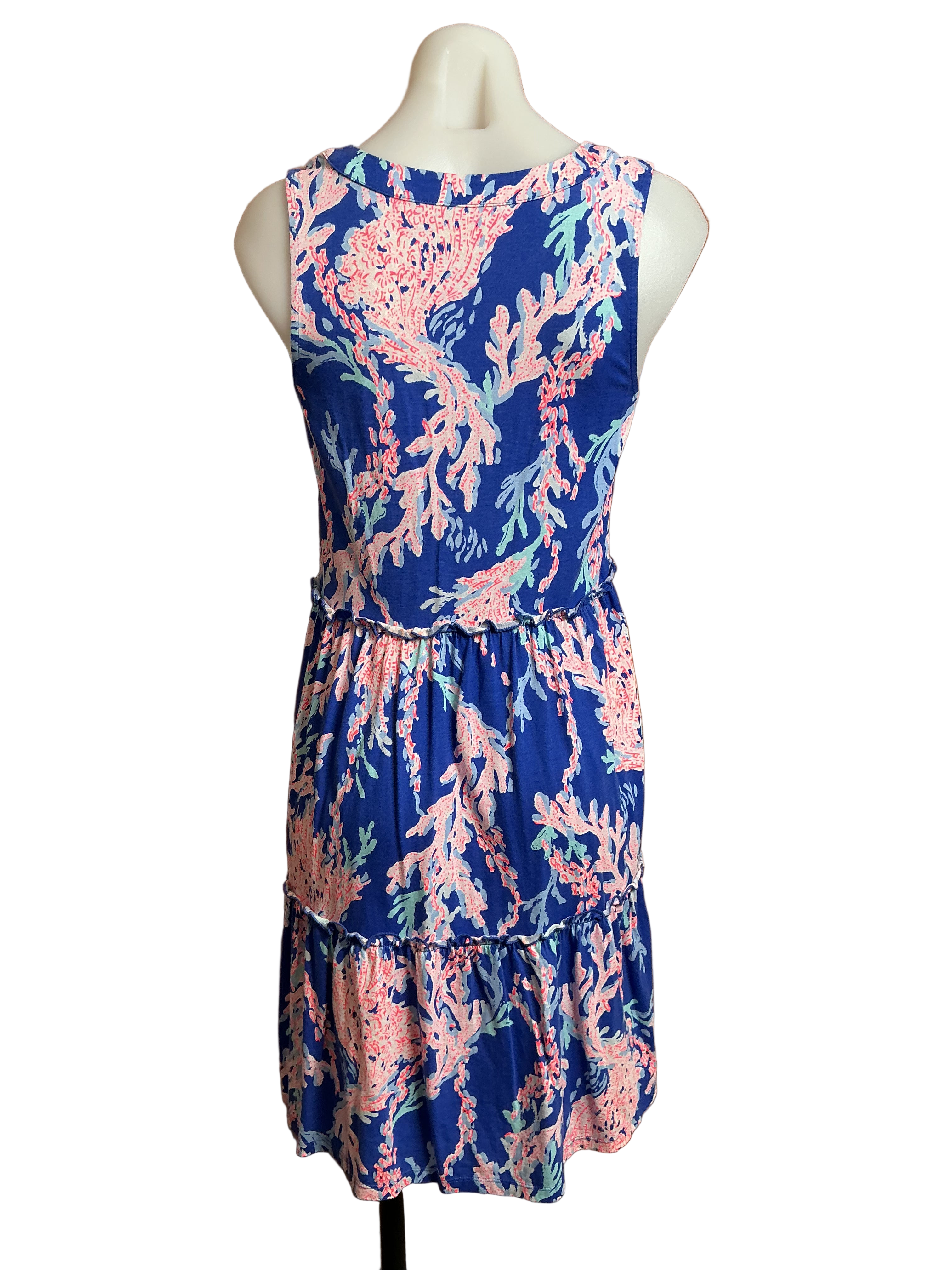 Lilly Pulitzer Lorina Swing Dress in the "Borealis Blue Swim On Over" print  - Size XS