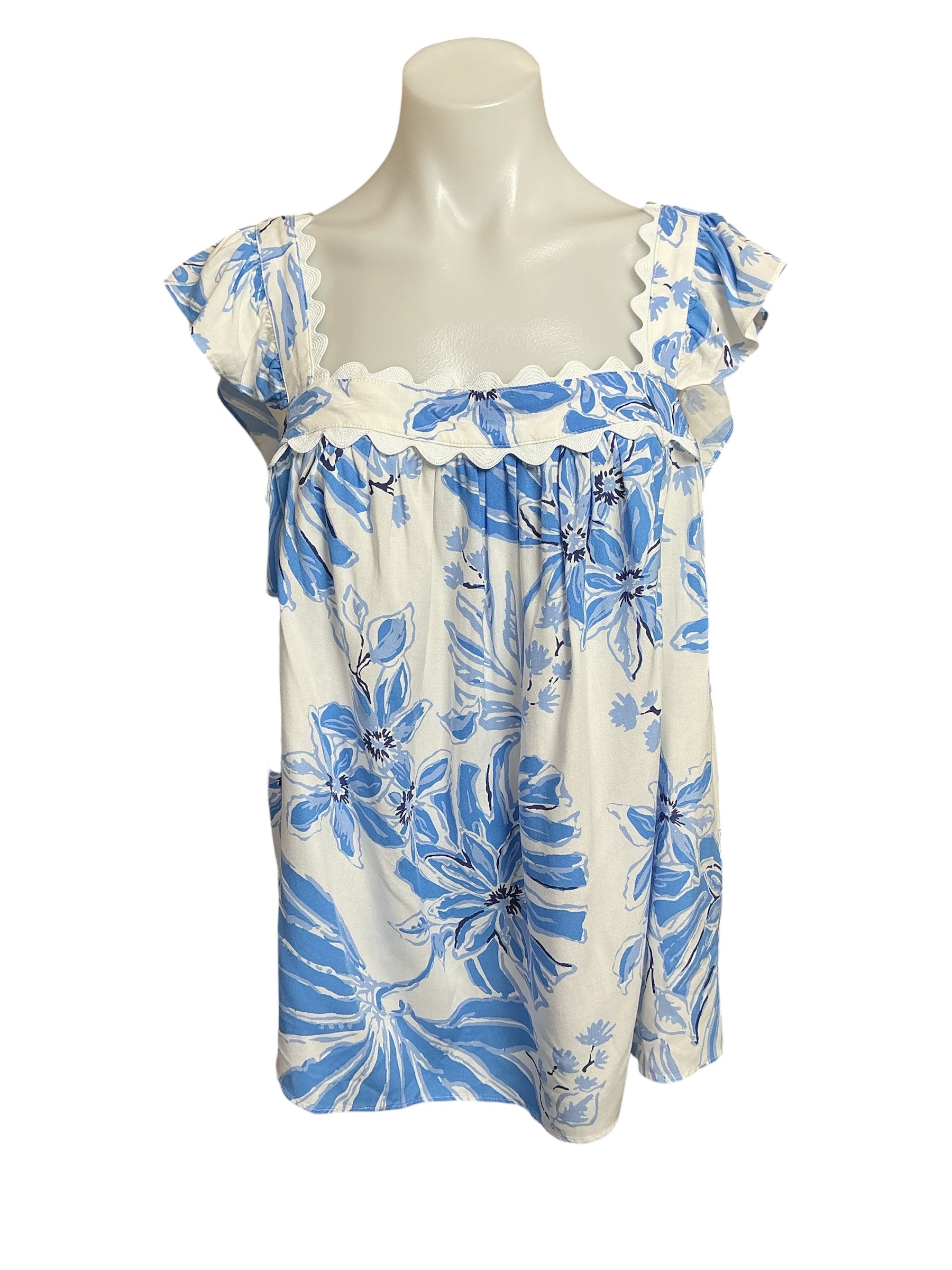 Lilly Pulitzer NWT Gyah Sleeveless Top - Resort White Jet Set Jungle - Size M