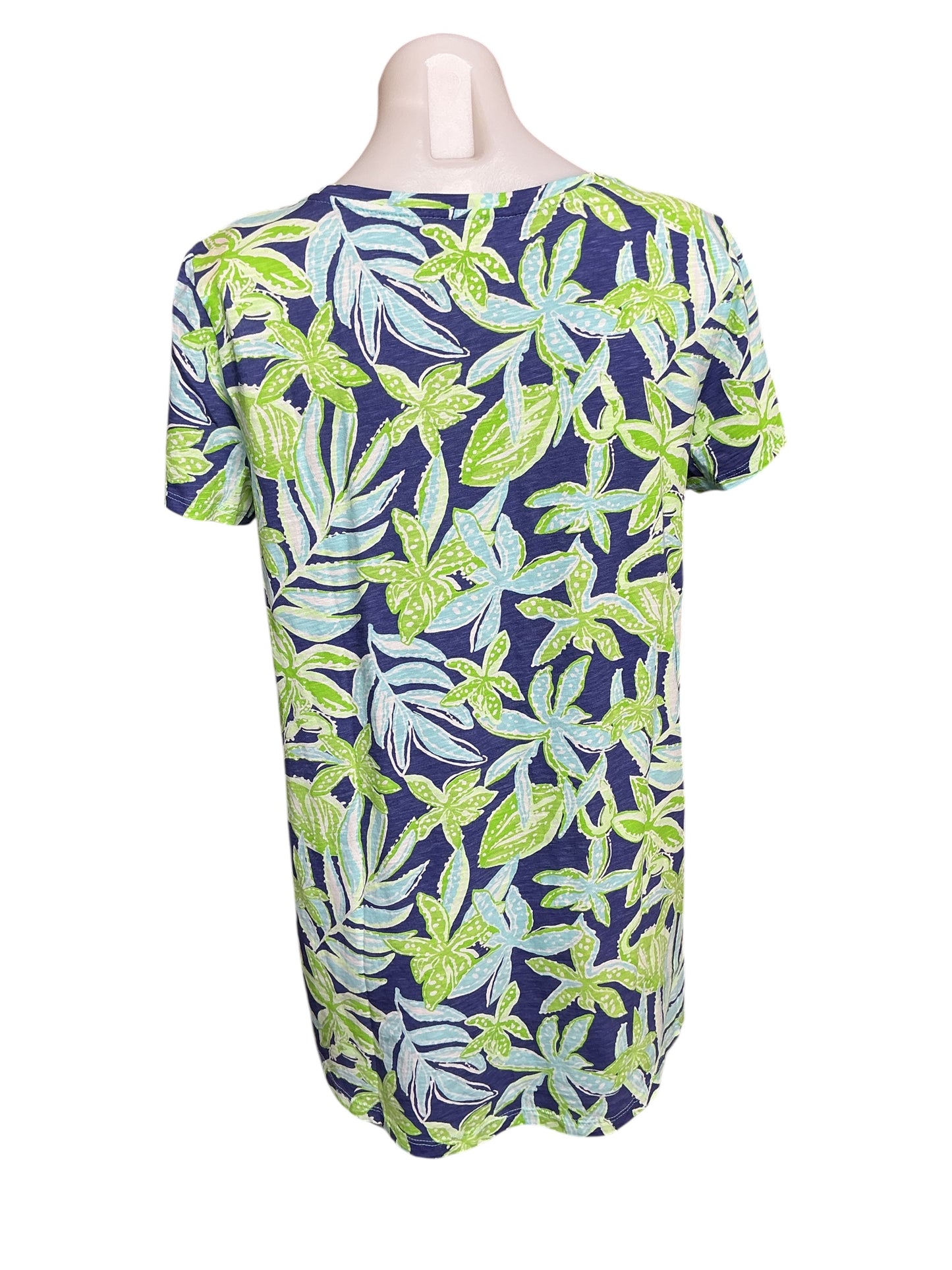 Lilly Pulitzer NWT Etta Scoop Neck - Sapphire Pool Tropical Tango - Size M