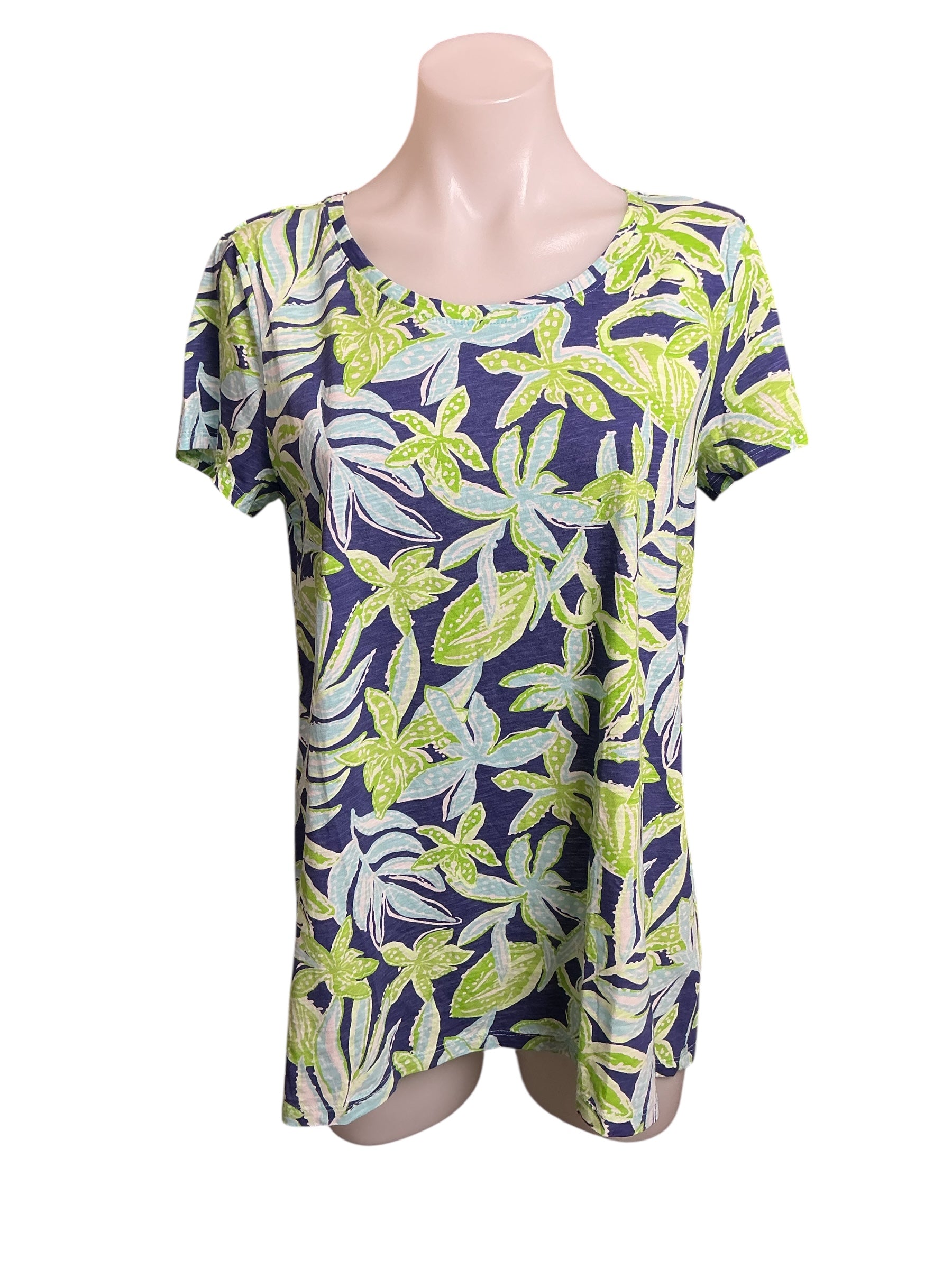 Lilly Pulitzer NWT Etta Scoop Neck - Sapphire Pool Tropical Tango - Size M