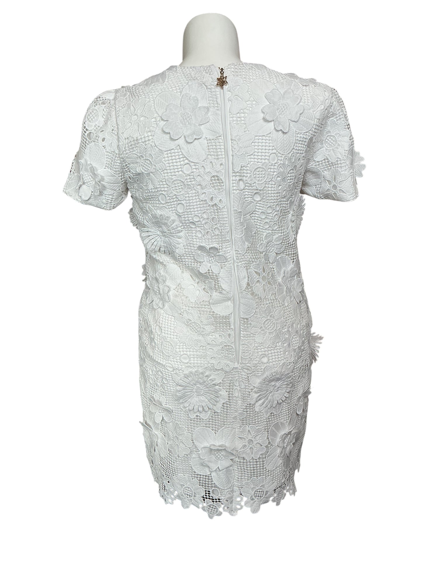 Lilly Pulitzer NWT Malena Lace Dress - Resort White Passion Flower 3d Lace - Size 10