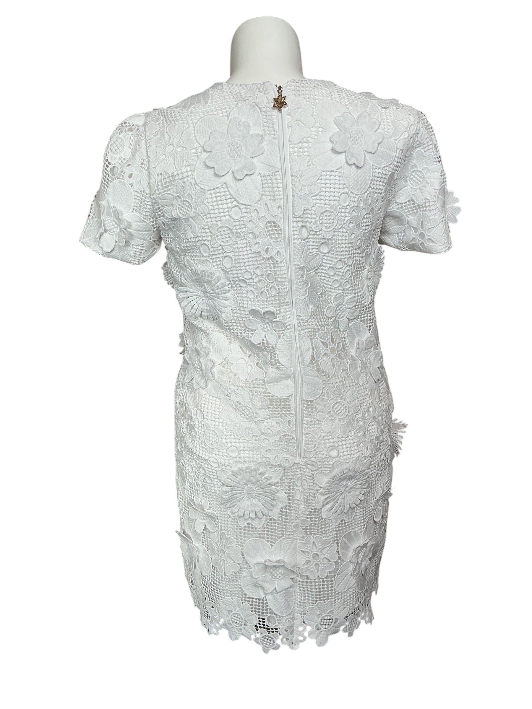 Lilly Pulitzer NWT Malena Lace Dress - Resort White Passion Flower 3d Lace - Size 10