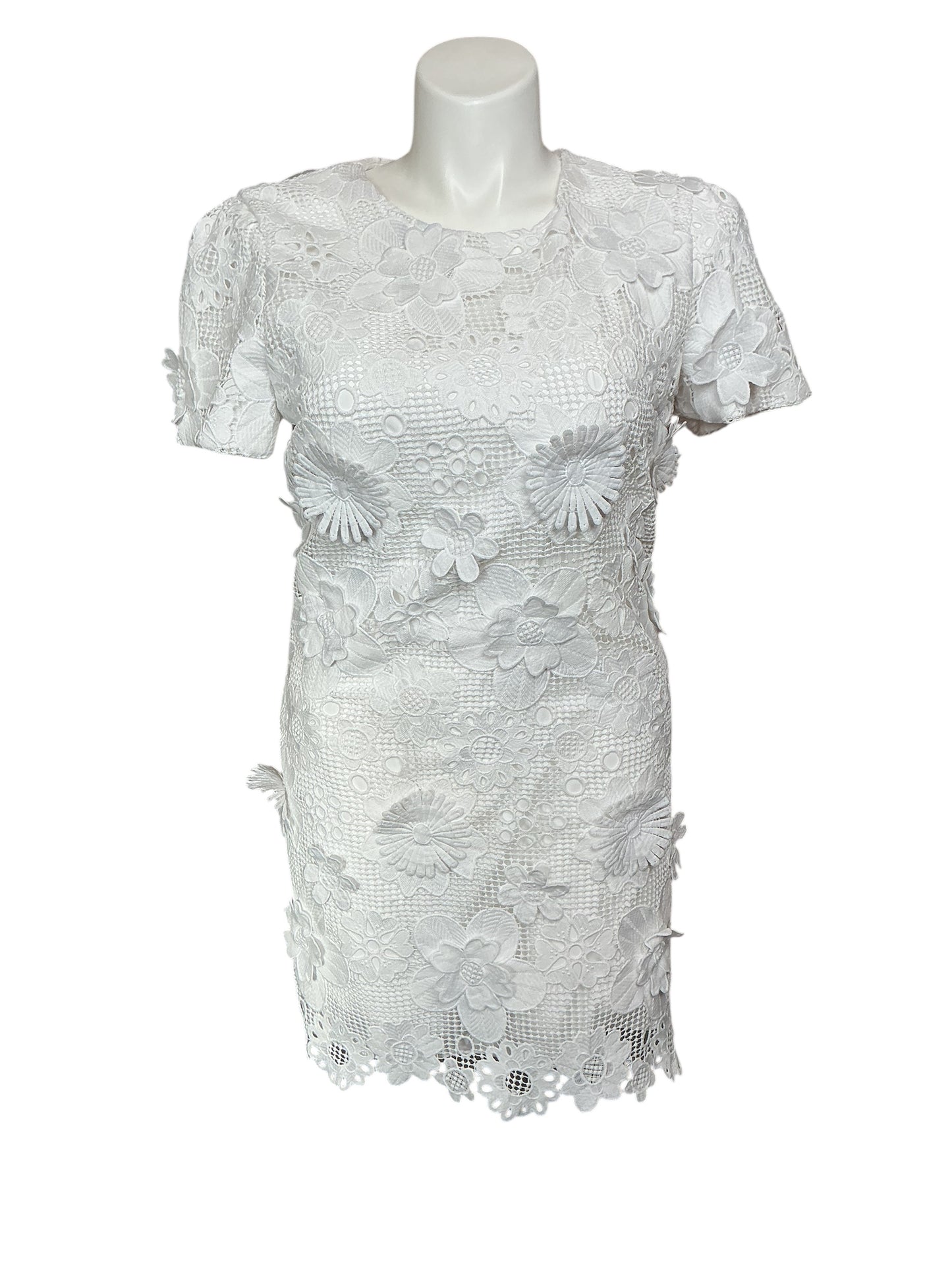 Lilly Pulitzer NWT Malena Lace Dress - Resort White Passion Flower 3d Lace - Size 10