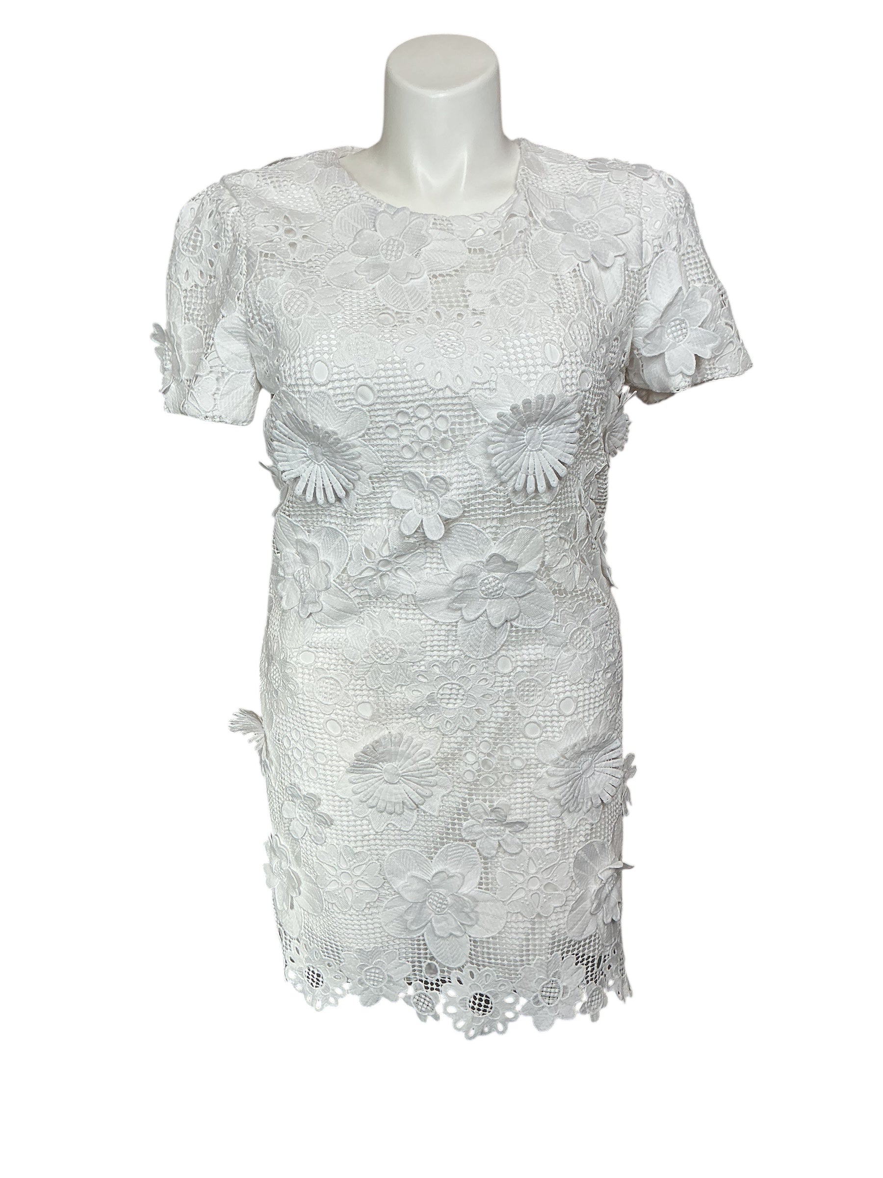 Lilly Pulitzer NWT Malena Lace Dress - Resort White Passion Flower 3d Lace - Size 10