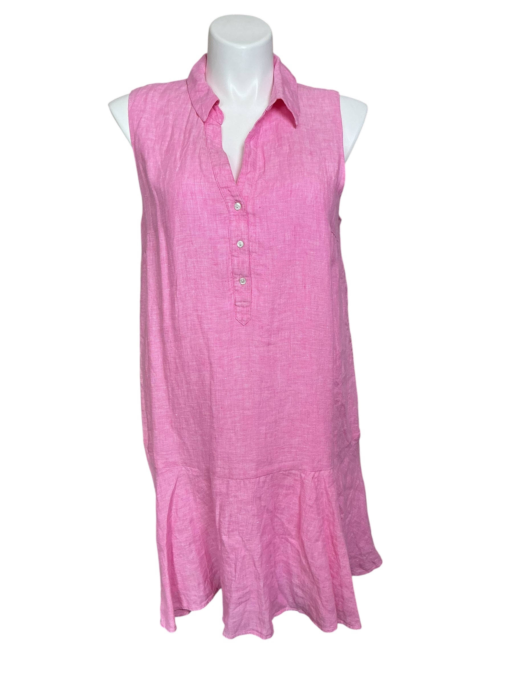 Lilly Pulitzer NWT Ellowyn Linen Dress - Sunkissed Pink X Resort White - Size XL