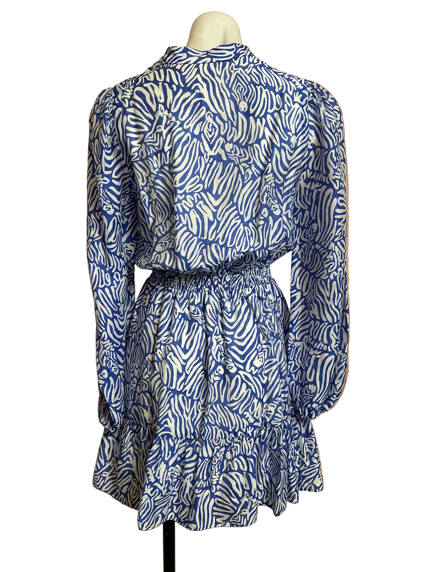 Lilly Pulitzer Axton dress in the Martinique Blue Zee Bebe pattern - Size 2