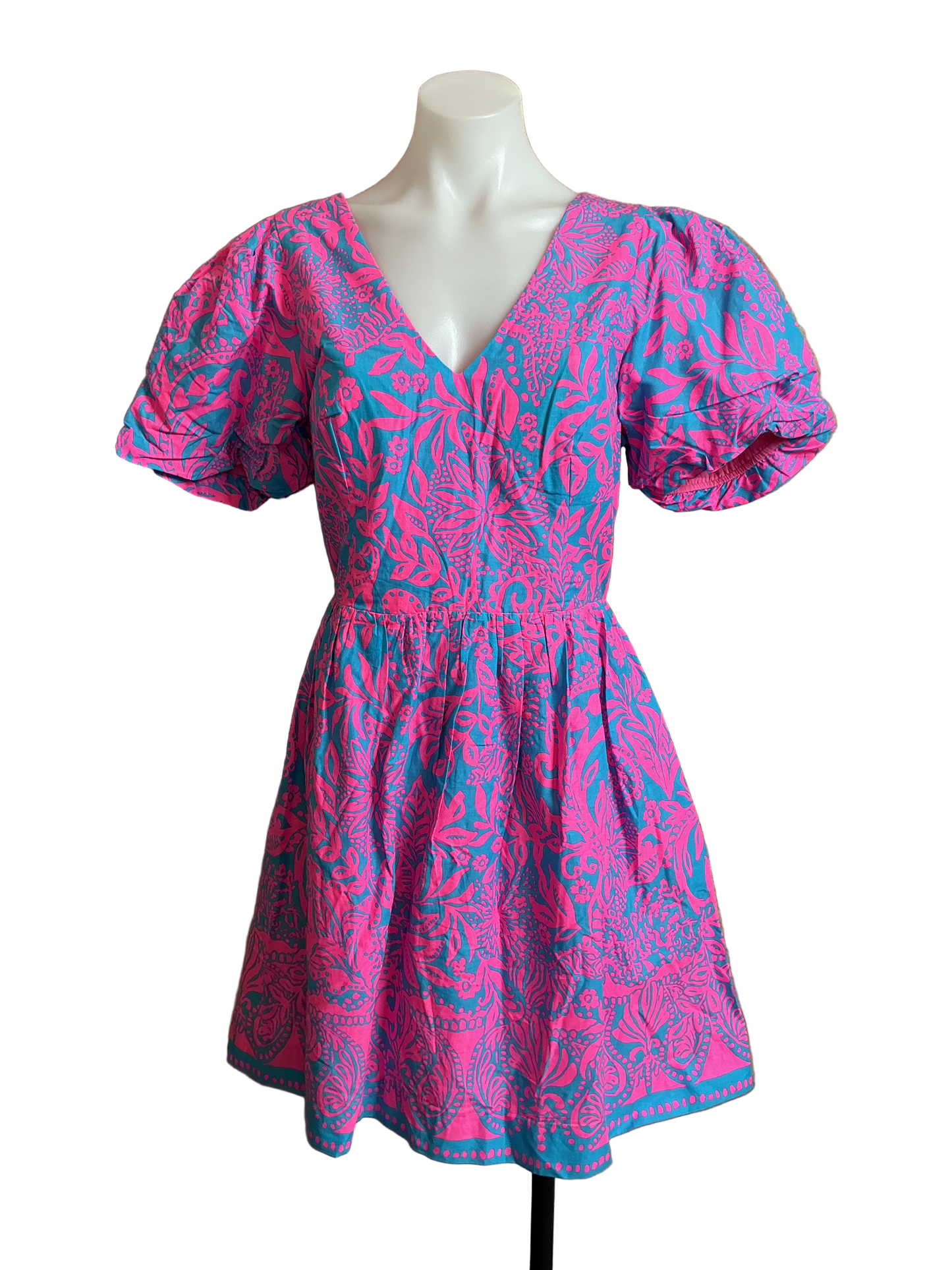 Lilly Pulitzer NWT Suize Short Sleeve Cot Aura Pink Leaf An Impression Eng - Size 6