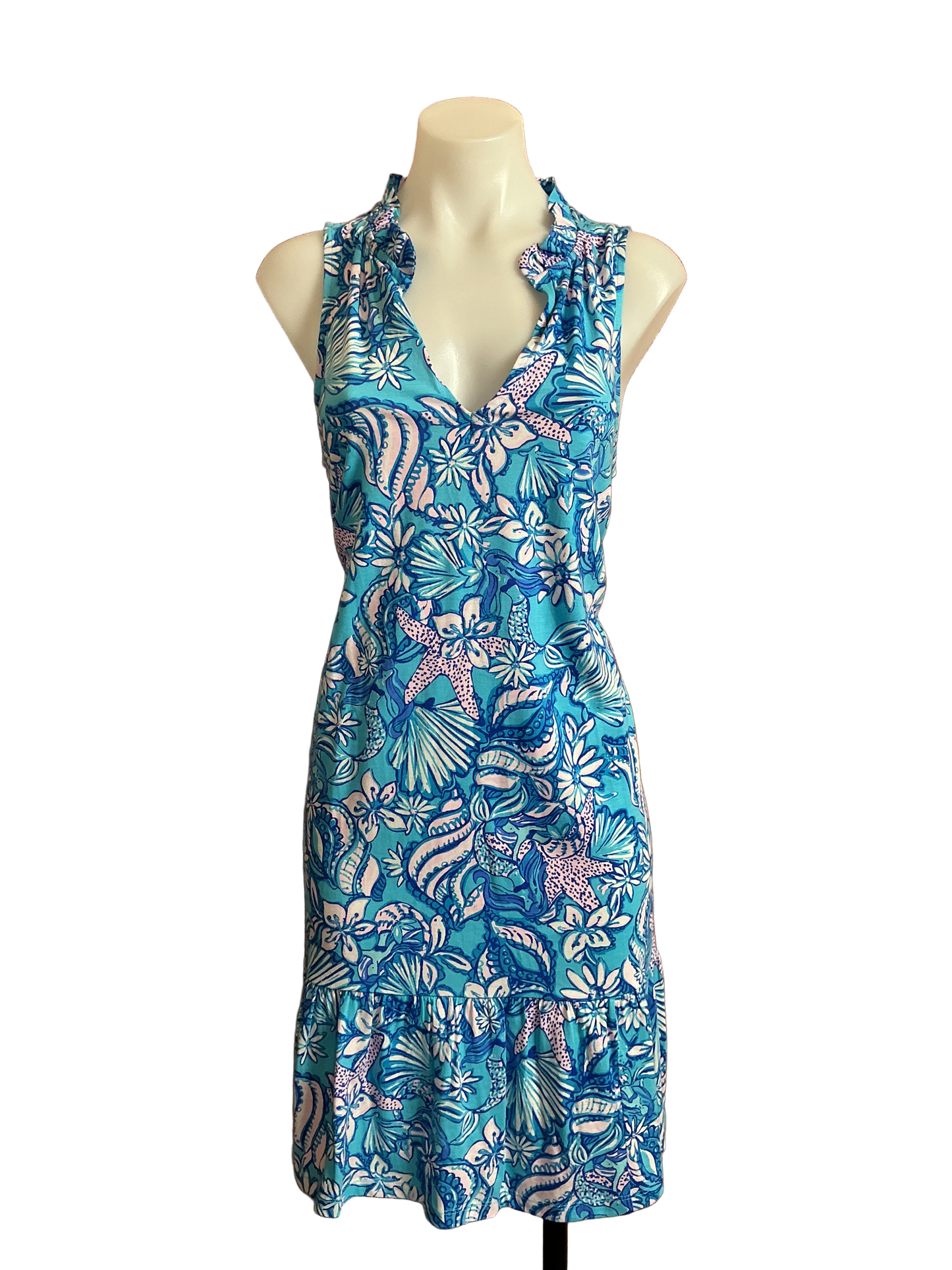 Lilly Pulitzer NWT Malone Dress Amalfi Blue Sound The Sirens - Size M