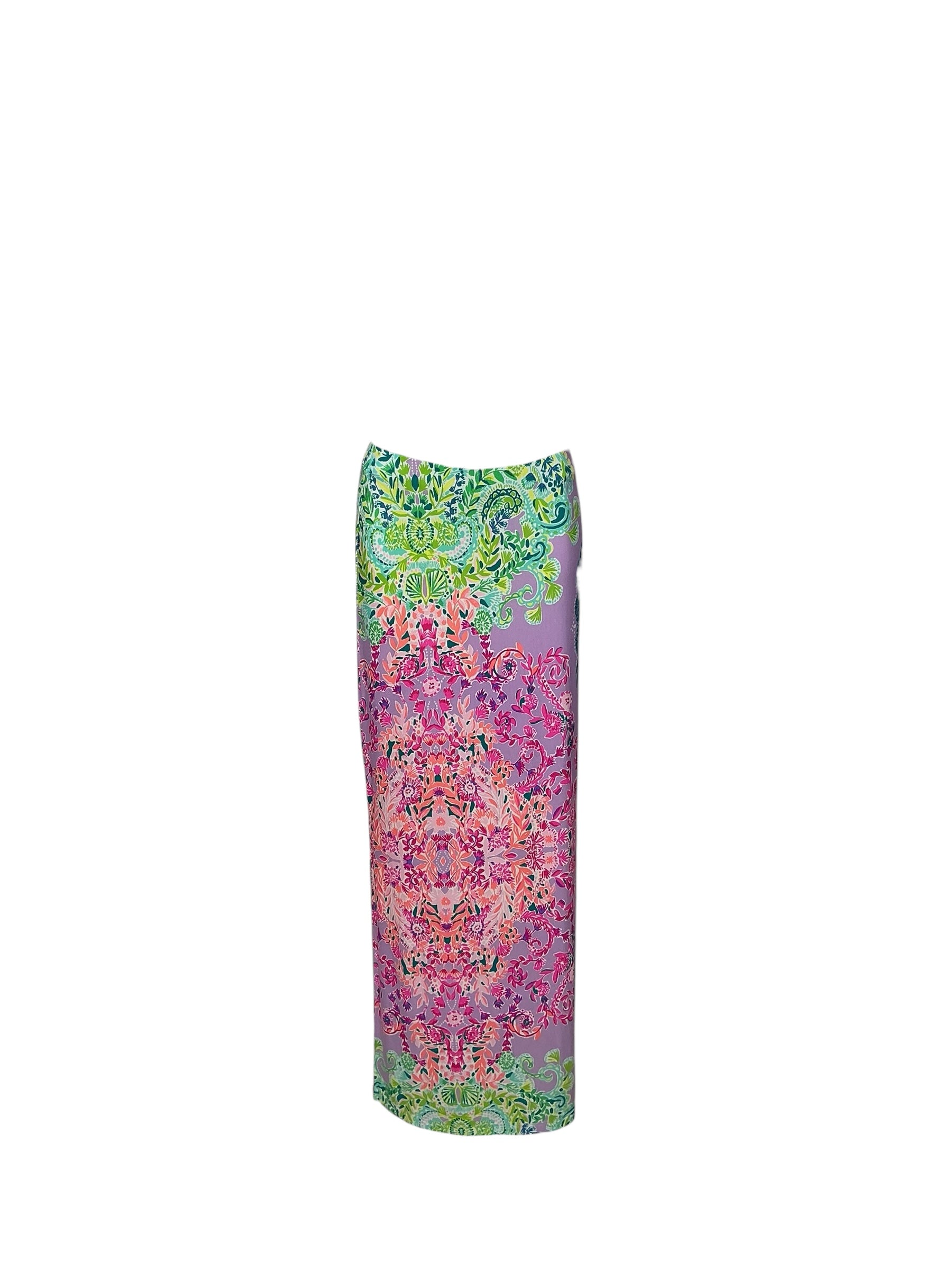 Lilly Pulitzer- Inez Maxi Skirt Multi Sunshine Vibes Engineered Size M