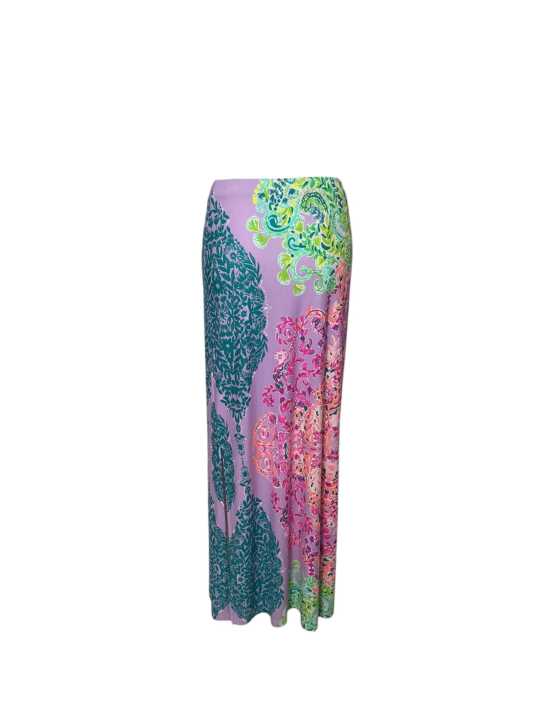 Lilly Pulitzer- Inez Maxi Skirt Multi Sunshine Vibes Engineered Size M