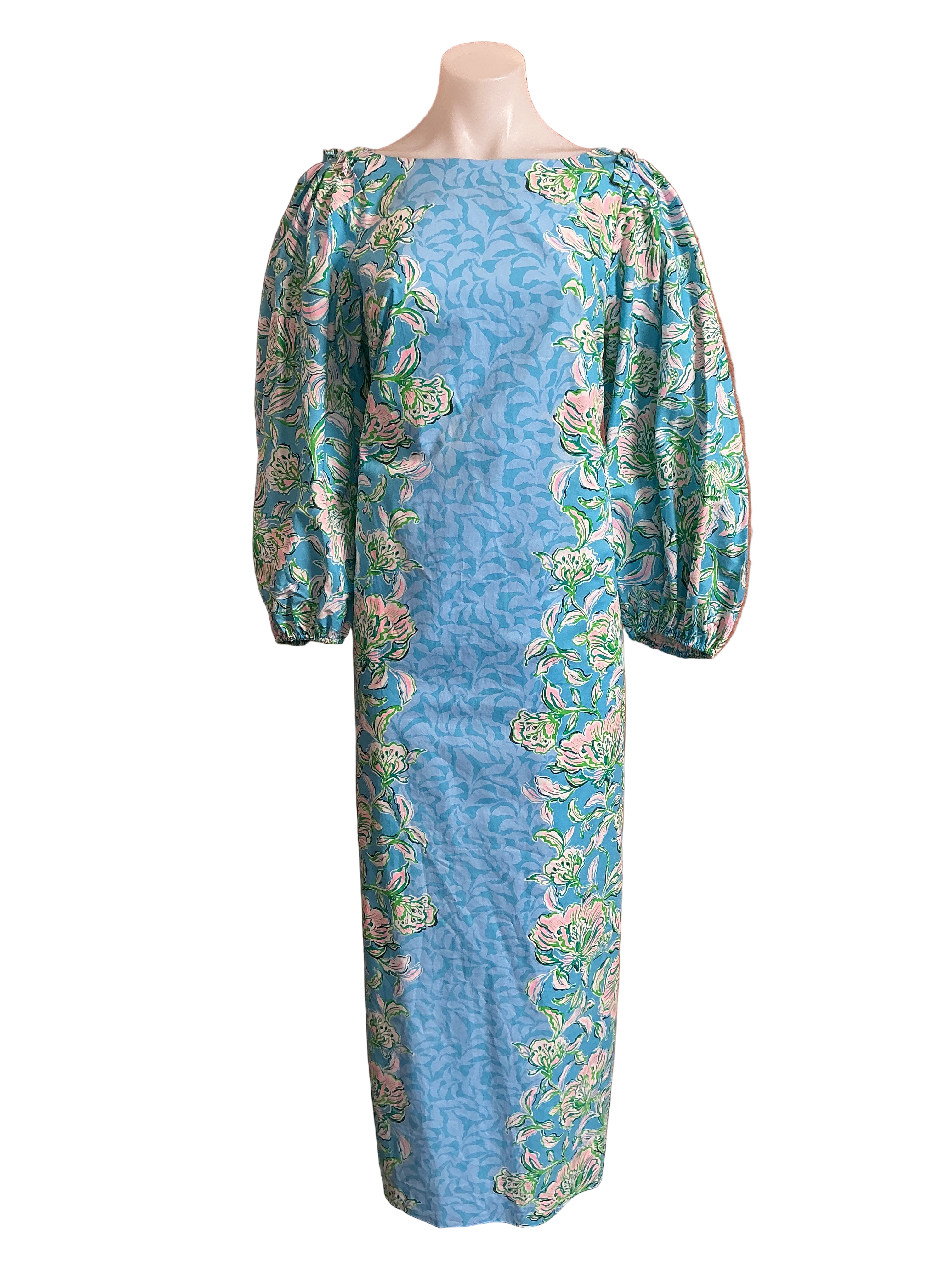 Lilly Pulitzer NWT Barbara 3/4 Sleeve Cot Cumulus Blue Chick Magnet Engineered - Size L