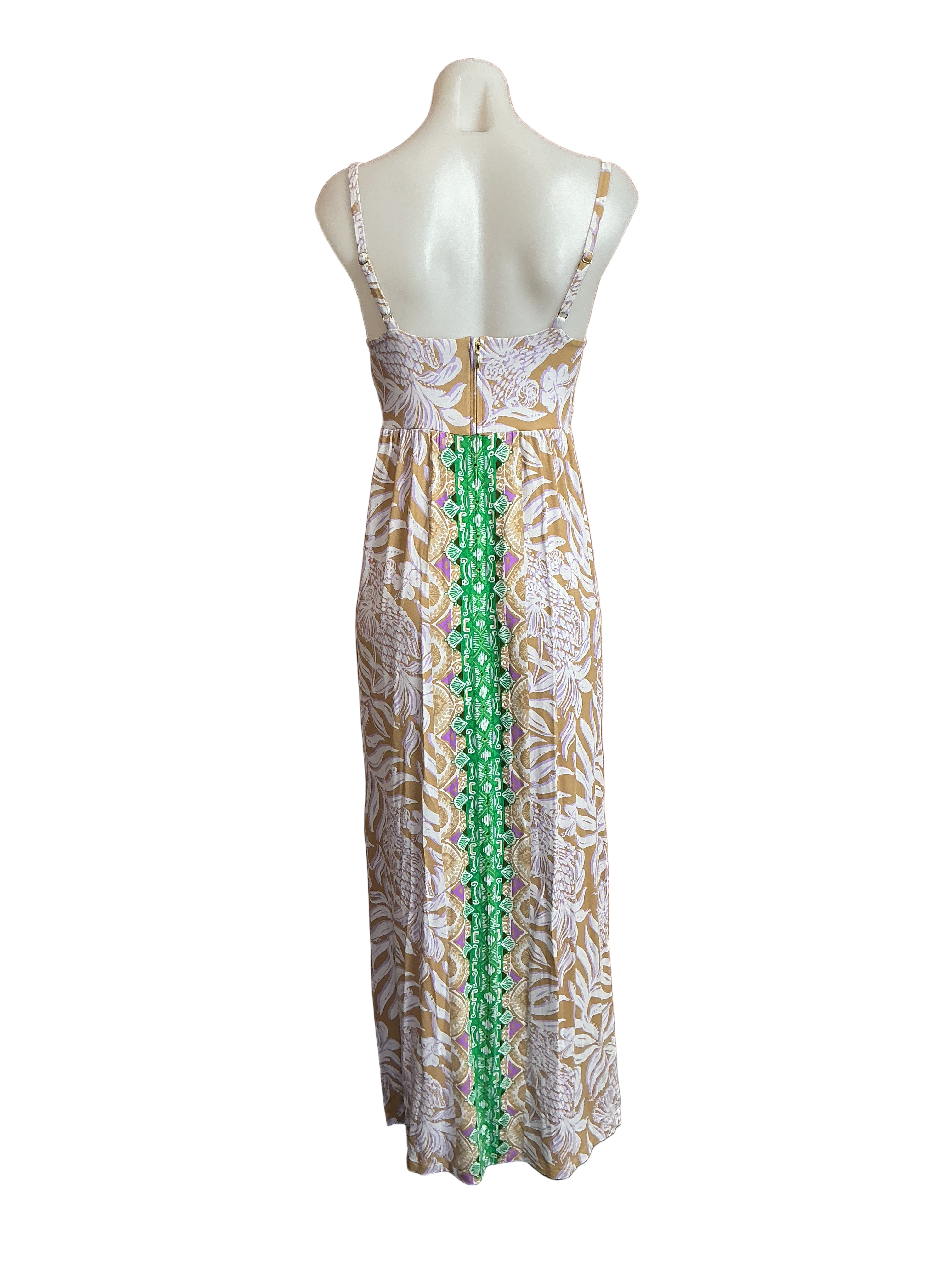 Lilly Pulitzer NWT Floralie Maxi Dress Multi Bon Vivants Engineered - Size 2