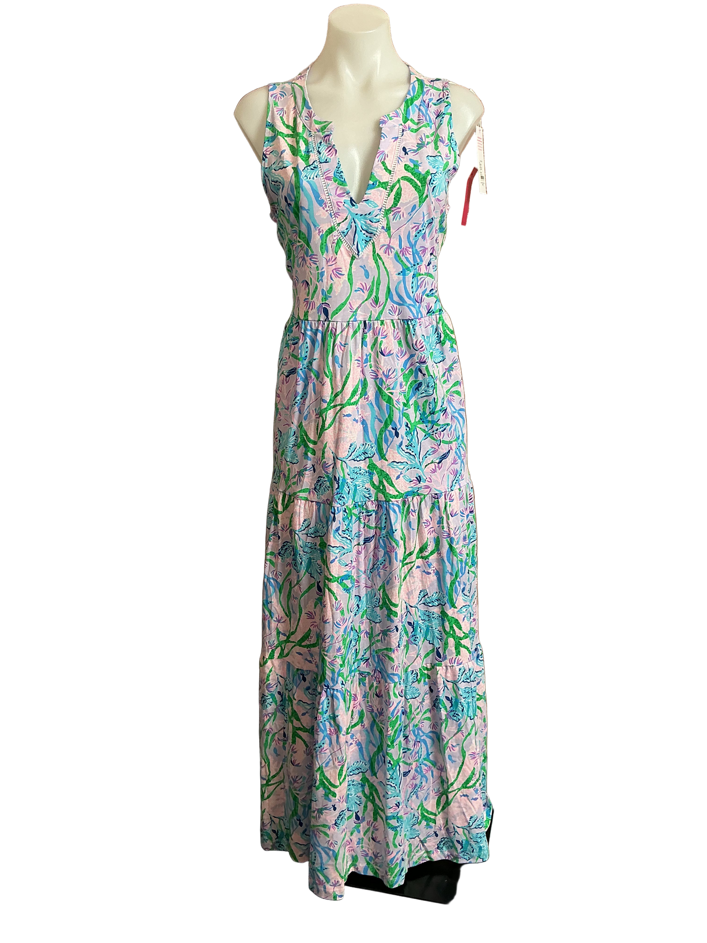 Lilly Pulitzer NWT Sydnee Maxi Dress Multi Seacret Escape - Size S