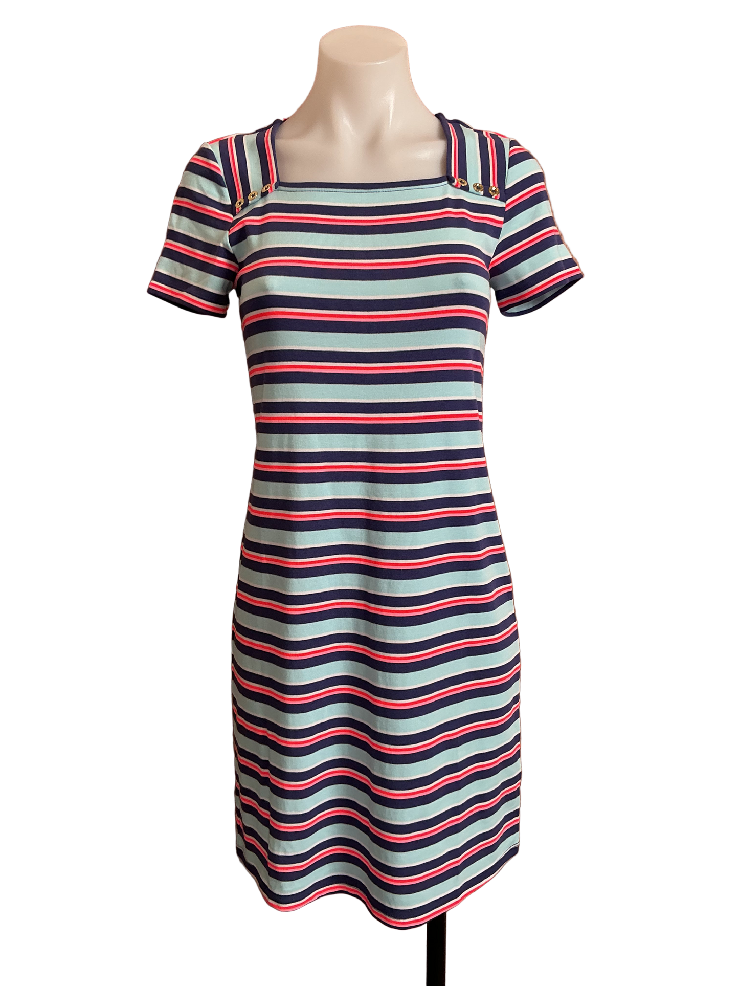 Lilly Pulitzer NWT Beaty Dress Multi Firecracker Yarn Dye Stripe - Size XS