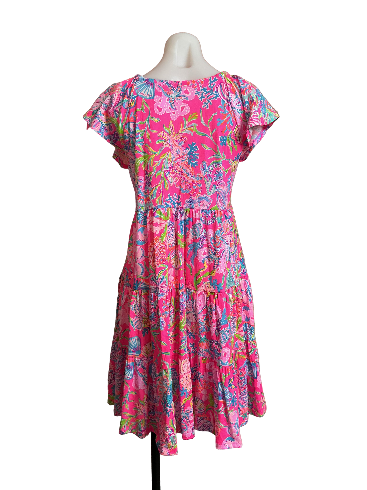 Lilly Pulitzer NWT Kawai Flutter Sleeve D Pink Isle Shell Me Something Good - Size M