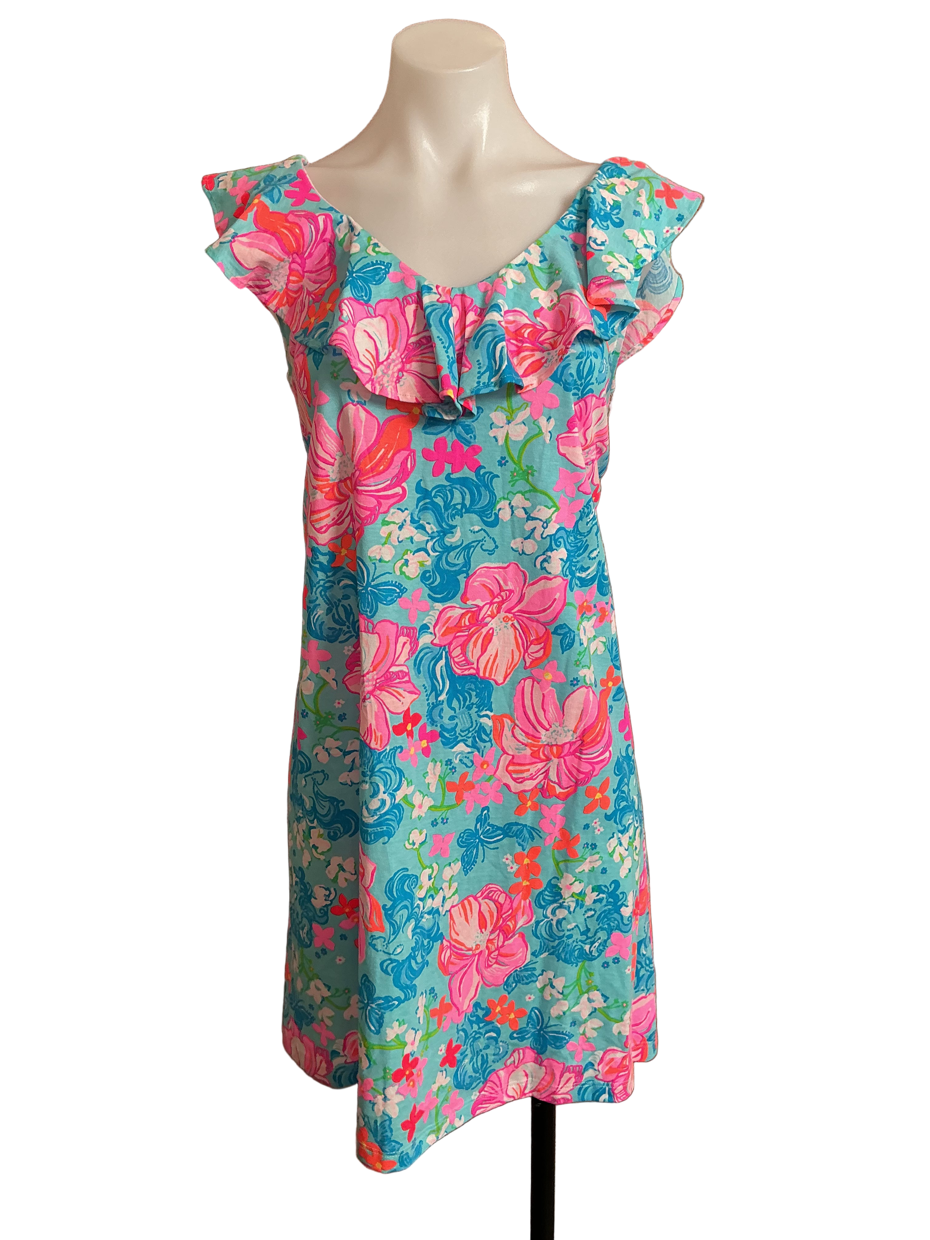 Lilly Pulitzer NWT Alessa Dress Surf Blue Luscious Lions - Size S