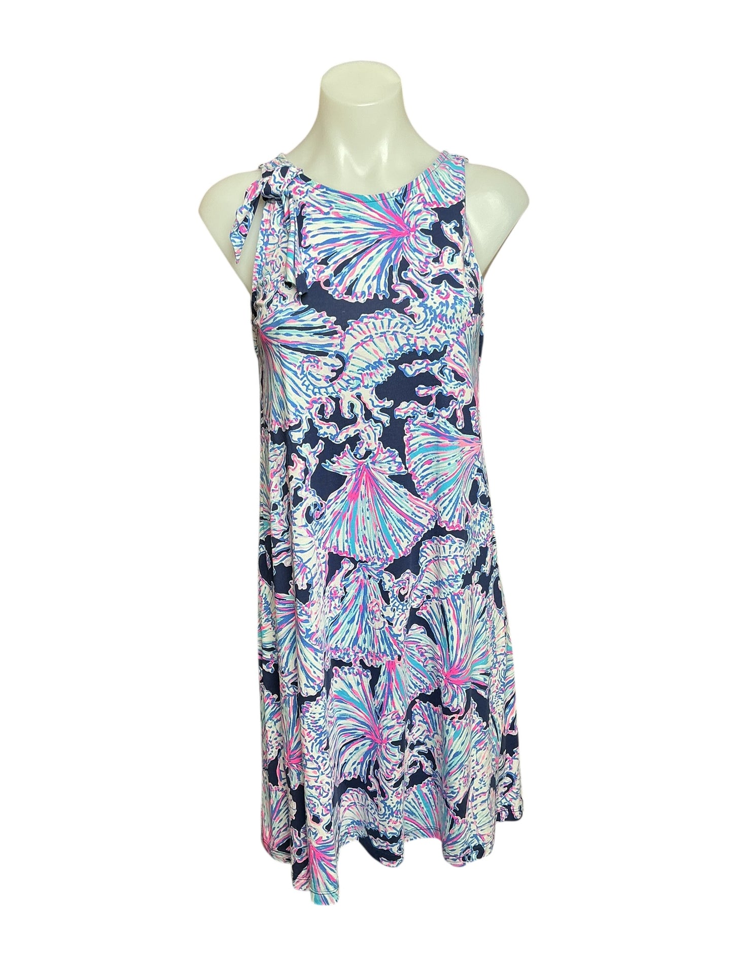 Lilly Pulitzer Liliella Dress - Deep Sea Navy Shells Bells - Size XS