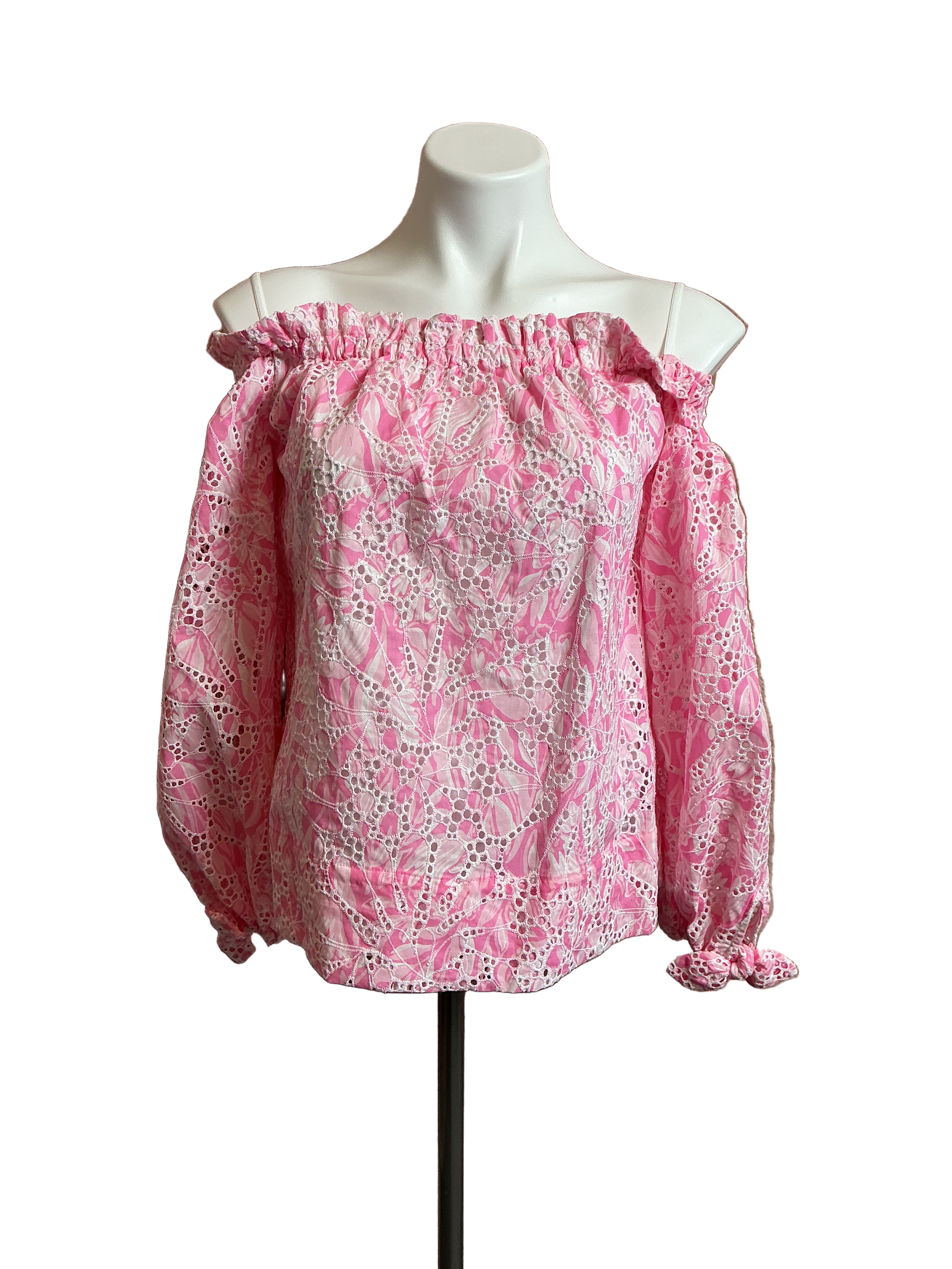 Lilly Pulitzer NWT Jamielyn Long Sleeve Rousseau Pink Tulip To Tango - Size XS