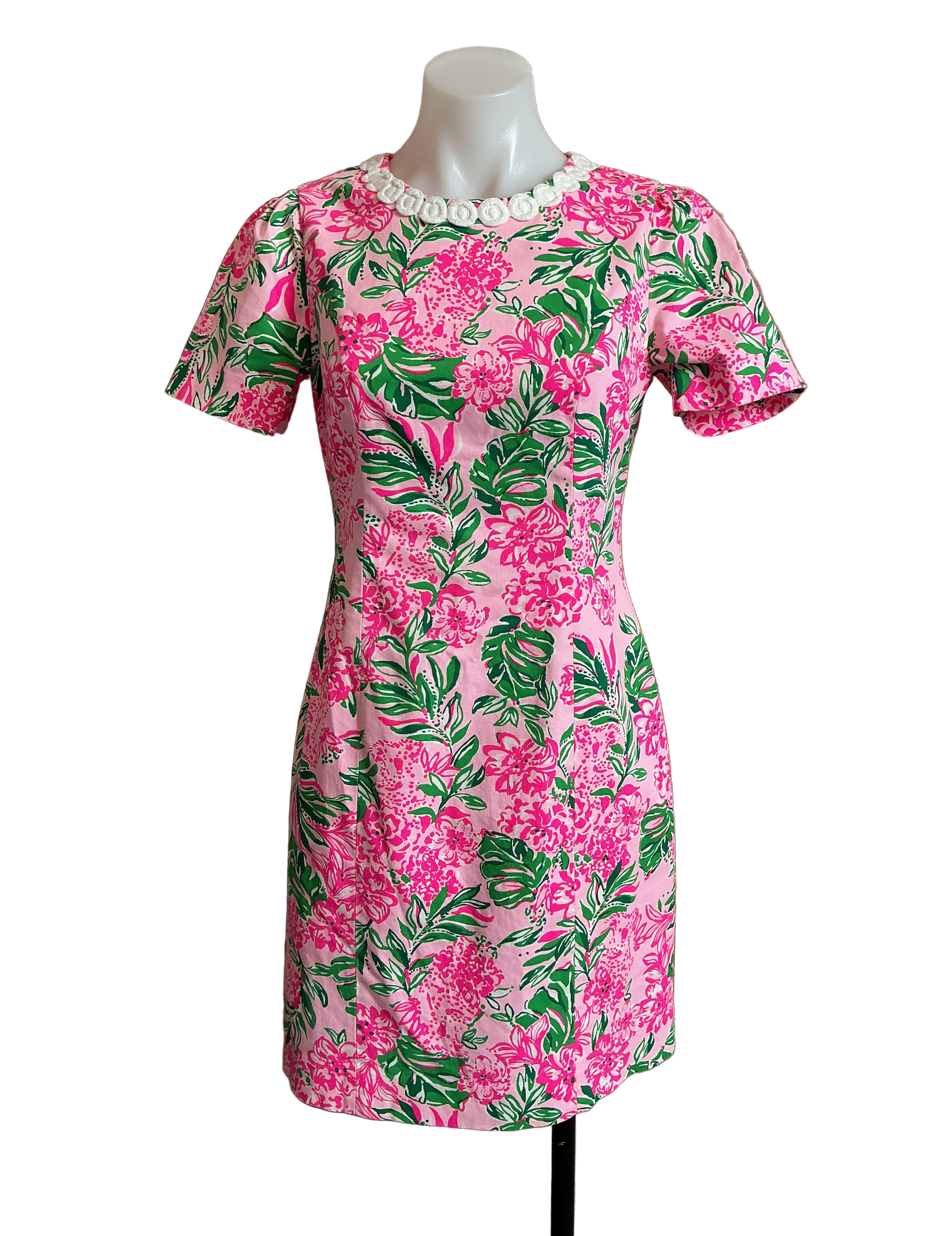 Lilly Pulitzer Mila Short Sleeve Dress Via Amore Spritzer - Size 0