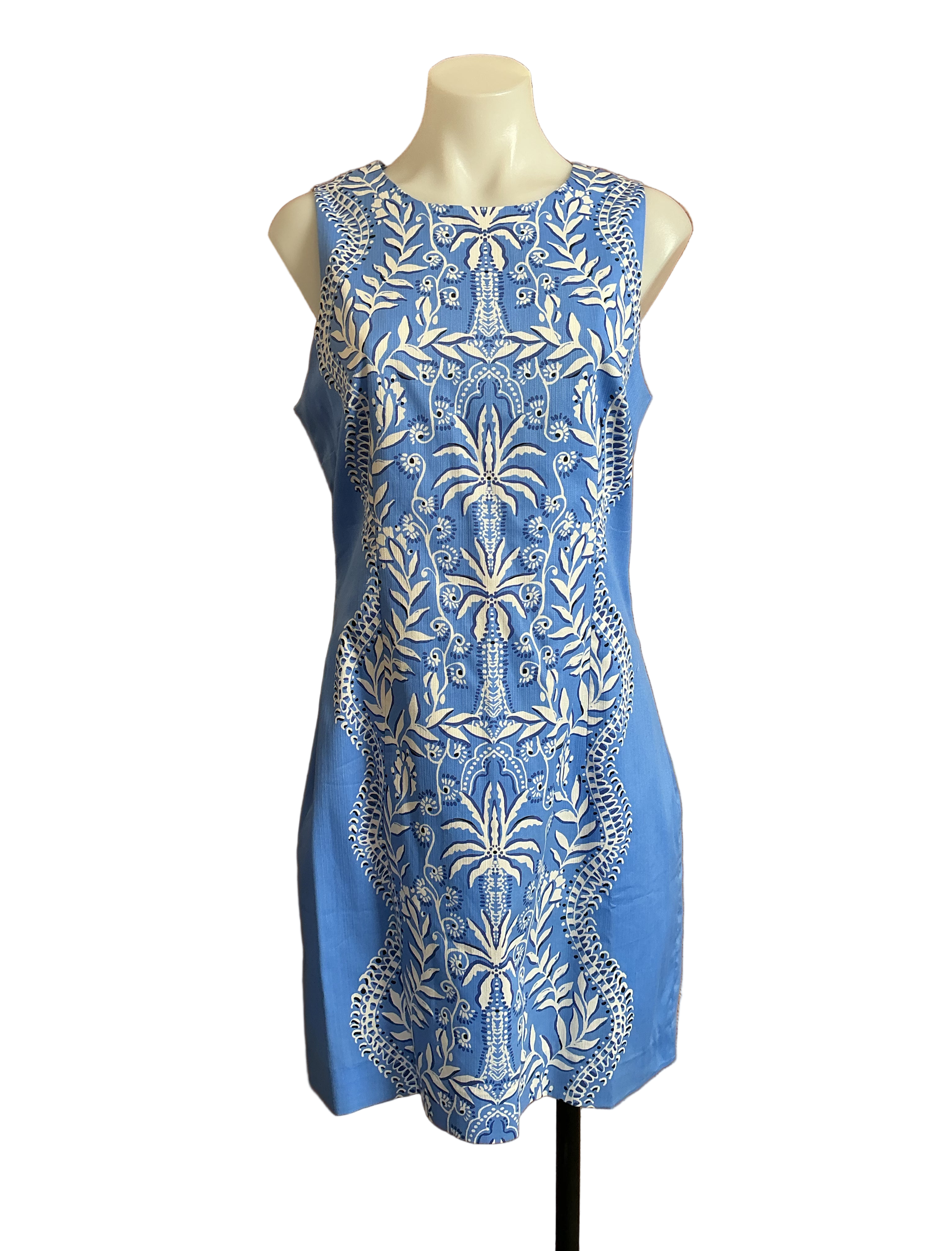 Lilly Pulitzer NWT Mila Stretch Shift Abaco Blue Have It Both Rays Engi - Size 8