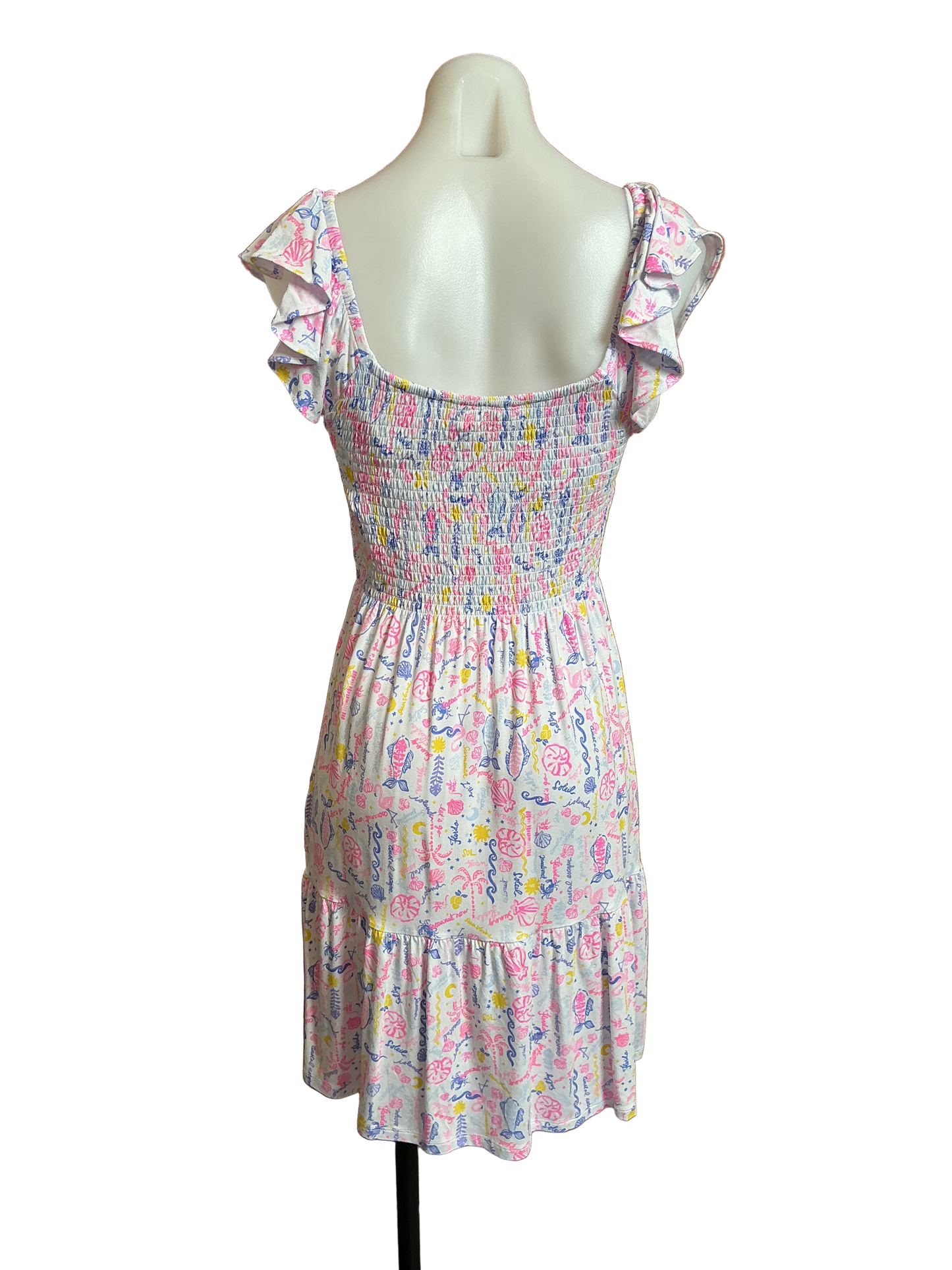 Lilly Pulitzer NWT Jilly Smocked Dress Multi Summer Serenade - Size S
