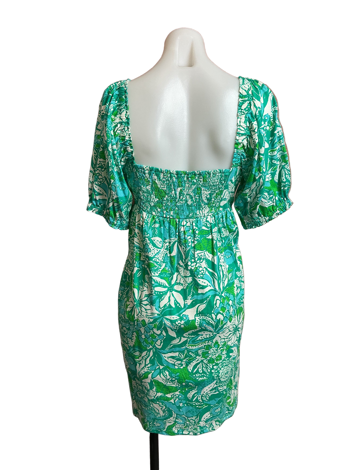 Lilly Pulitzer NWT Delaney Short Sleeve D Botanical Green Safari Sangria - Size 12