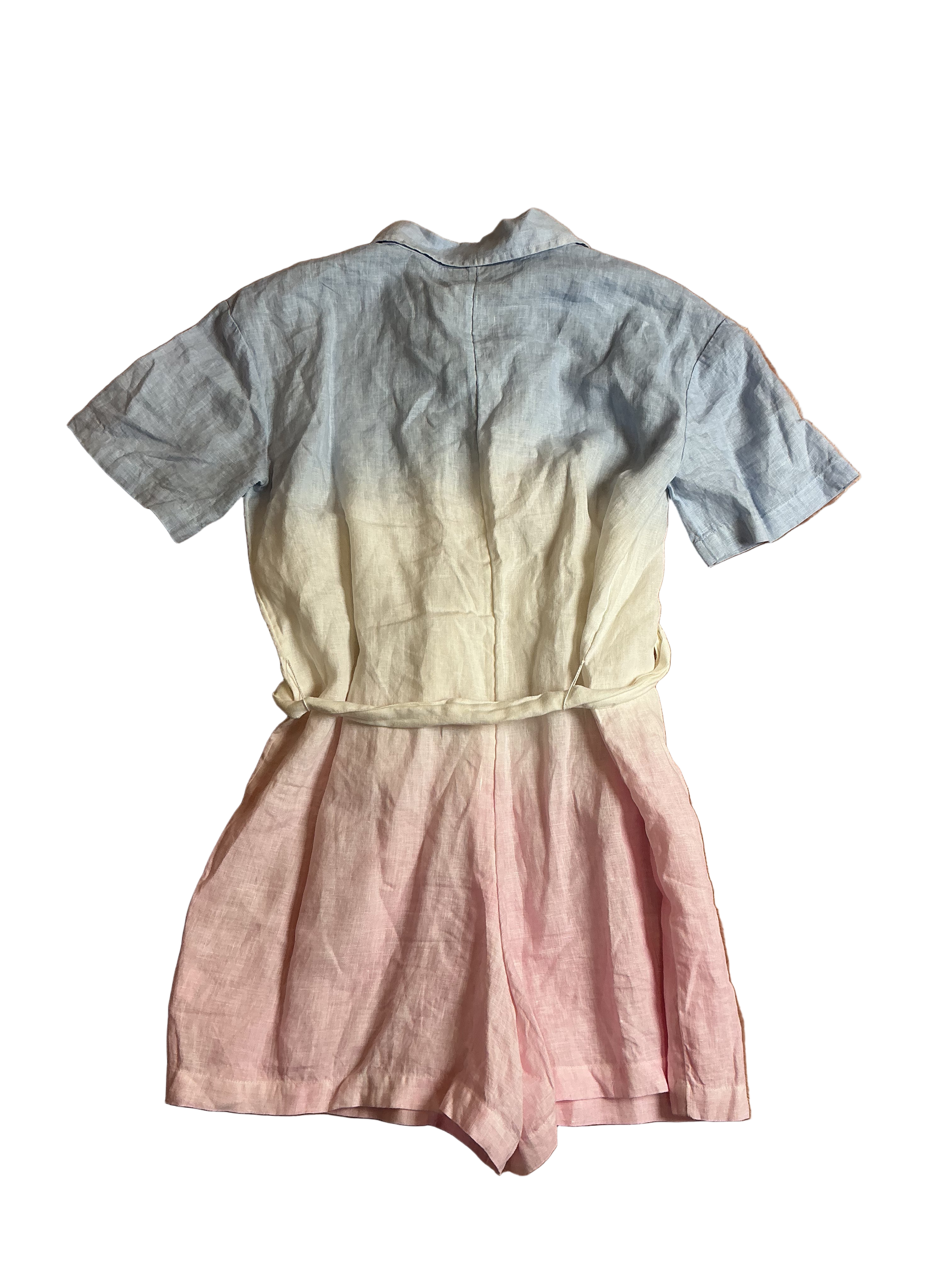 Lilly Pulitzer NWT Dresher Button Down Romper Chambray Tint Ombré Dip Dye - Size 6