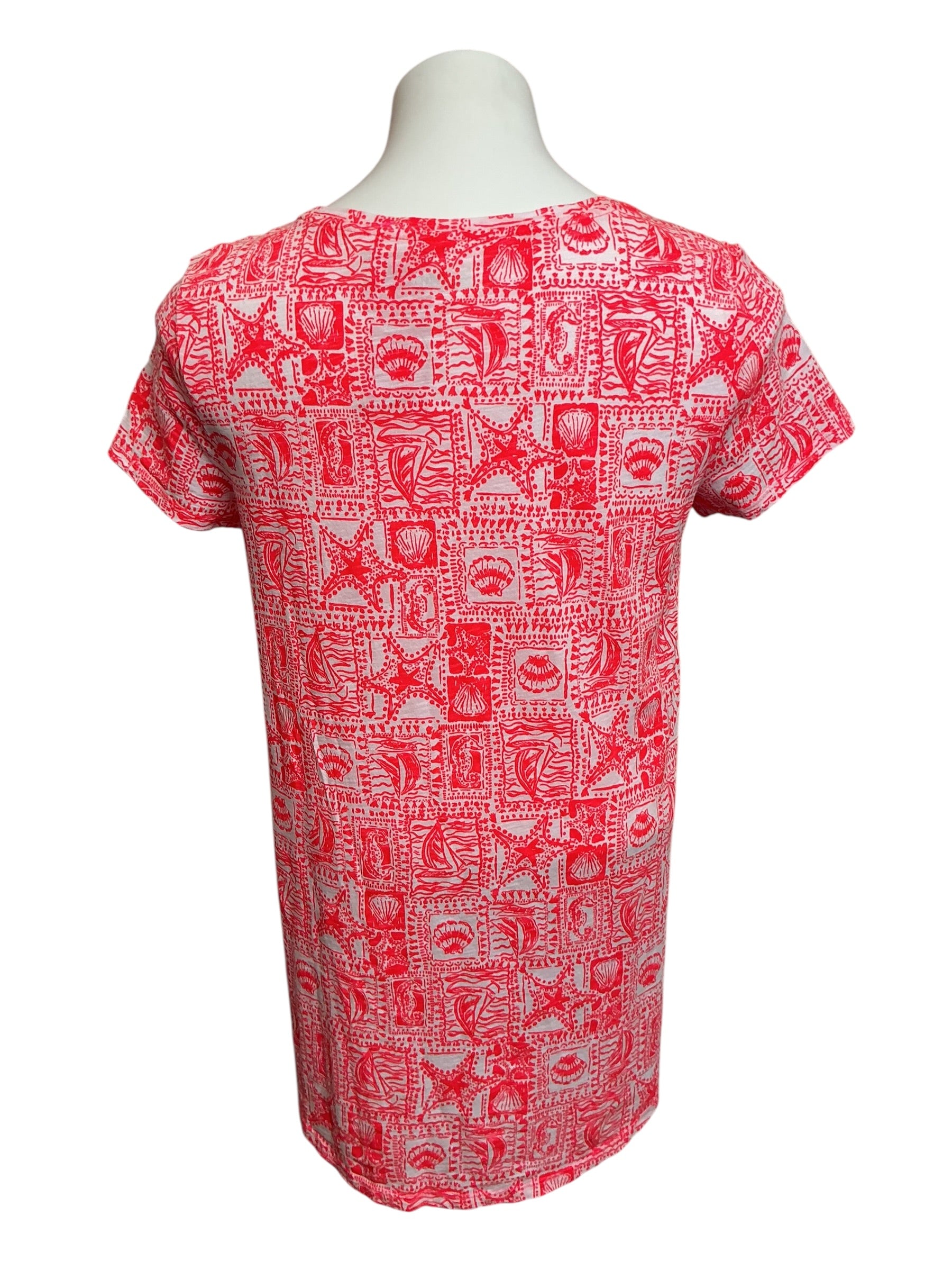 Lilly Pulitzer NWT Etta Scoop Neck Mizner Red Seaside Harbour - Size S