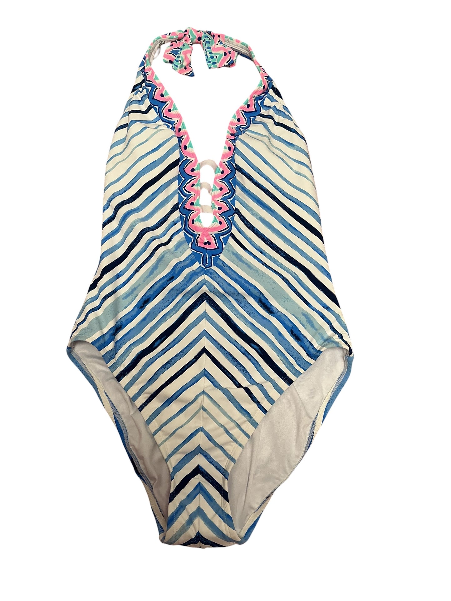Lilly Pulitzer NWT Loraline One Piece Resort White Seaside Vibes Stripe Size 4