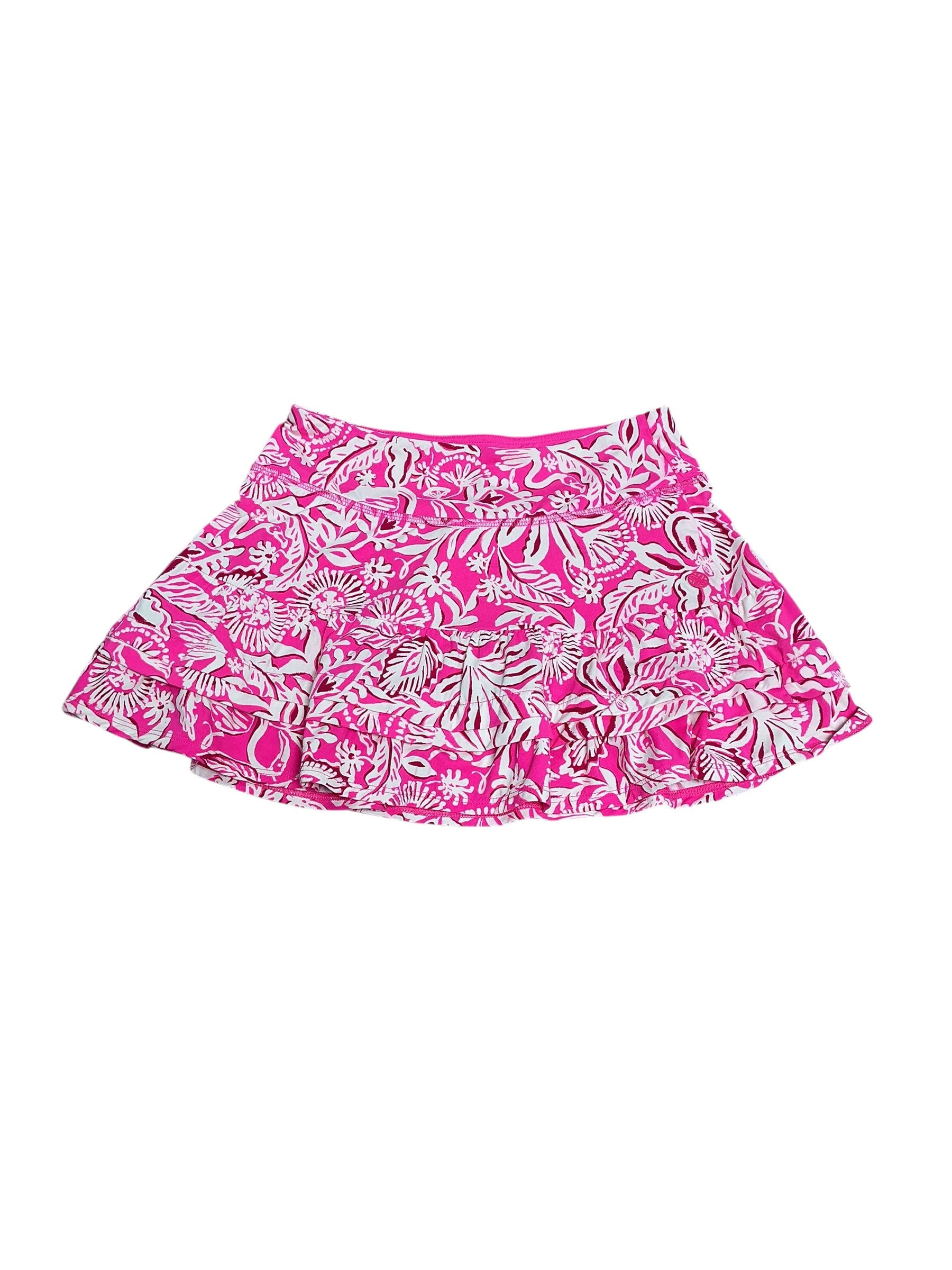Lilly Pulitzer UPF 50+ Aqualina Skort Passion Fruit Pink Absolutely Flamazing Size XS