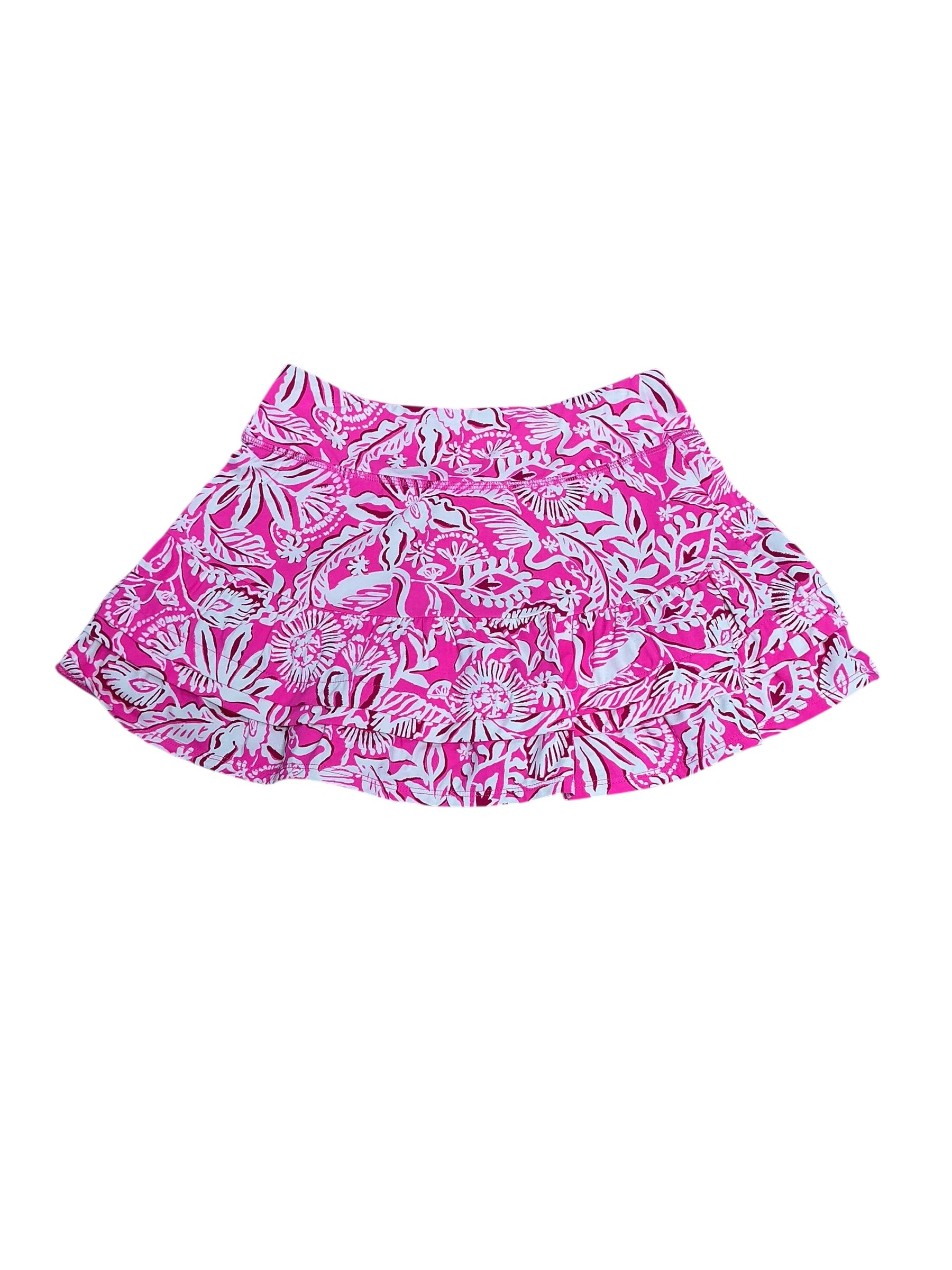 Lilly Pulitzer UPF 50+ Aqualina Skort Passion Fruit Pink Absolutely Flamazing Size XS