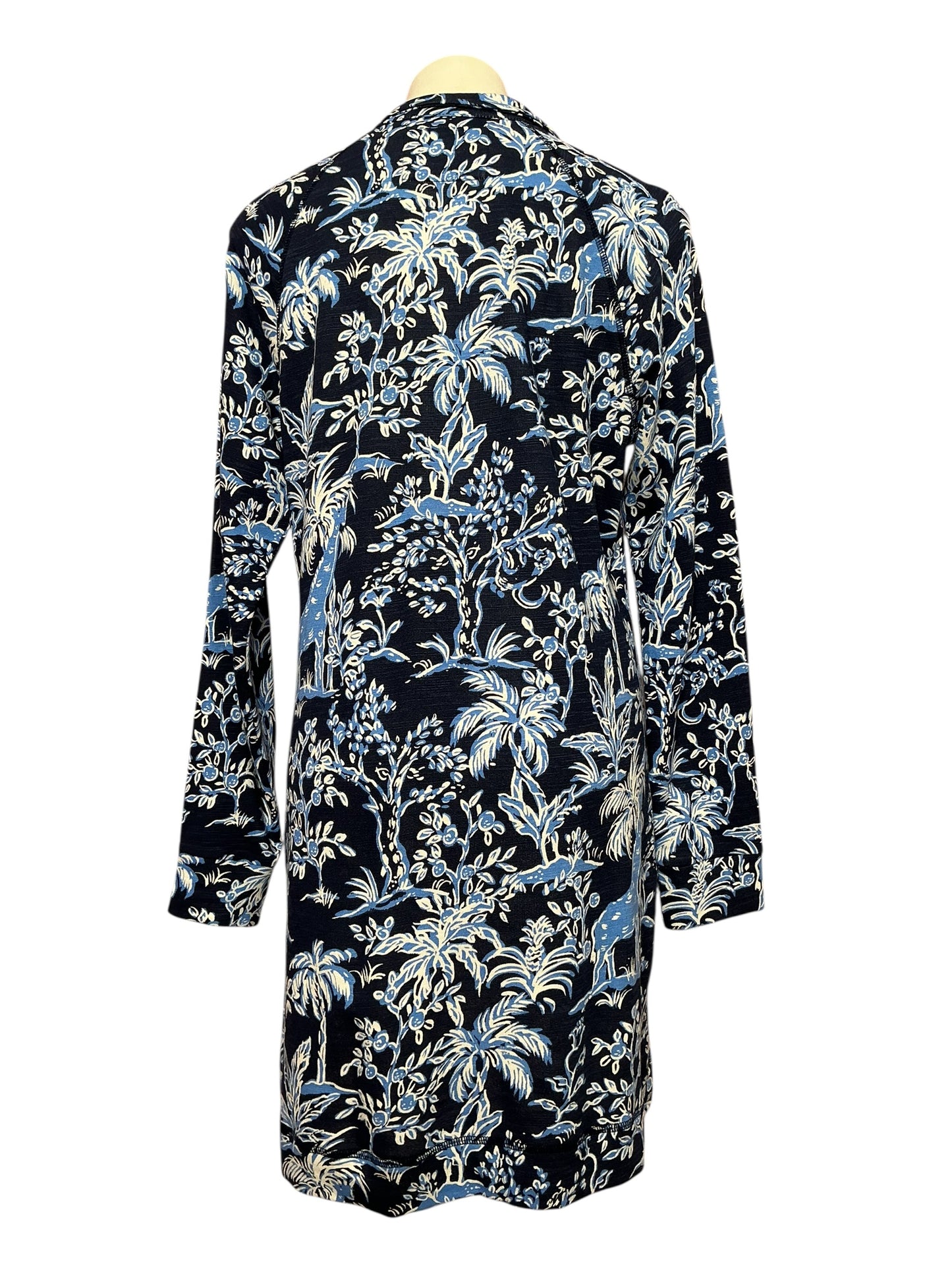 Lilly Pulitzer Ashlee Dress Low Tide Navy Tall Tales Size L