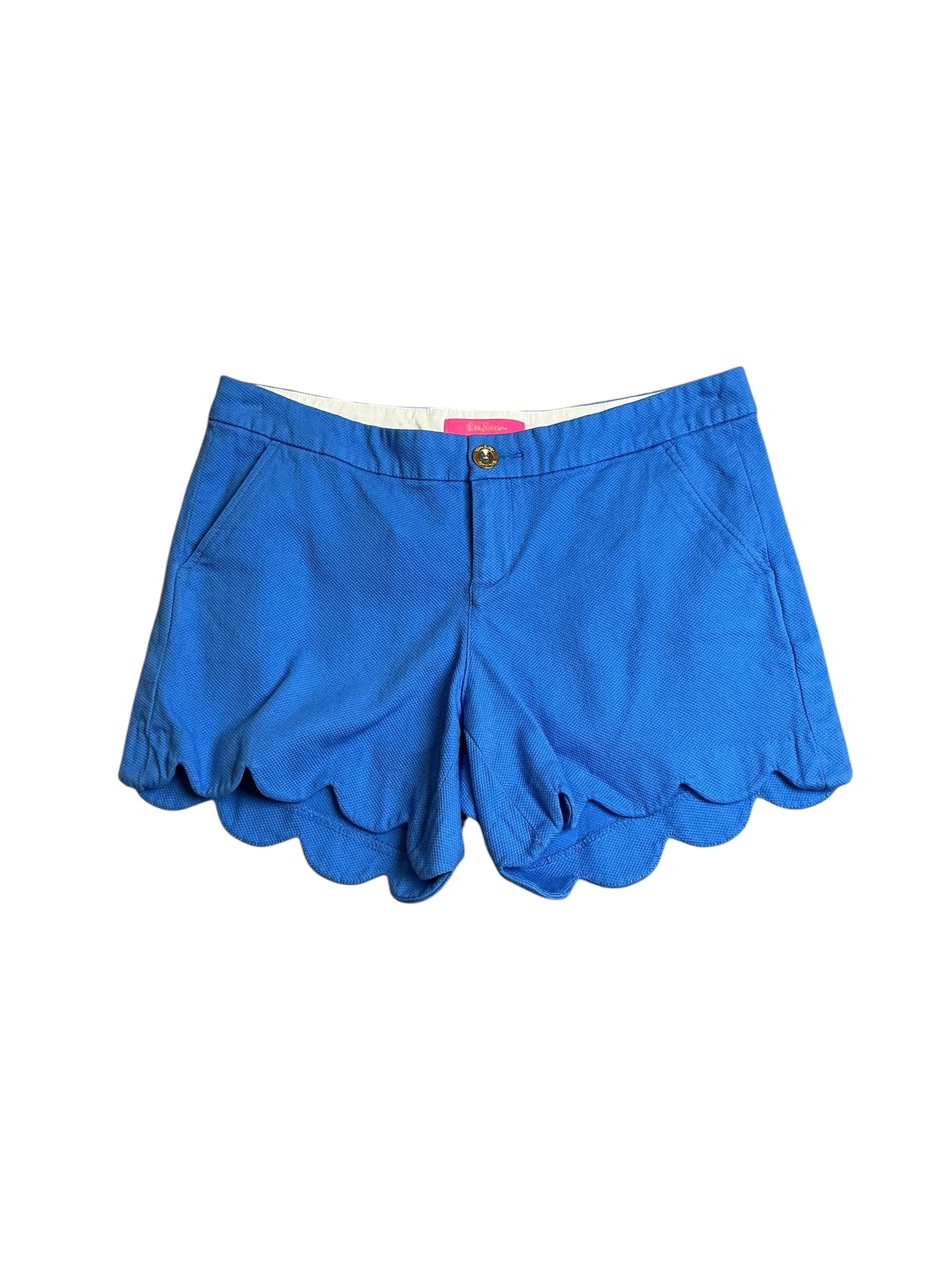 Lilly Pulitzer Buttercup Royal Scalloped Shorts - Size 8