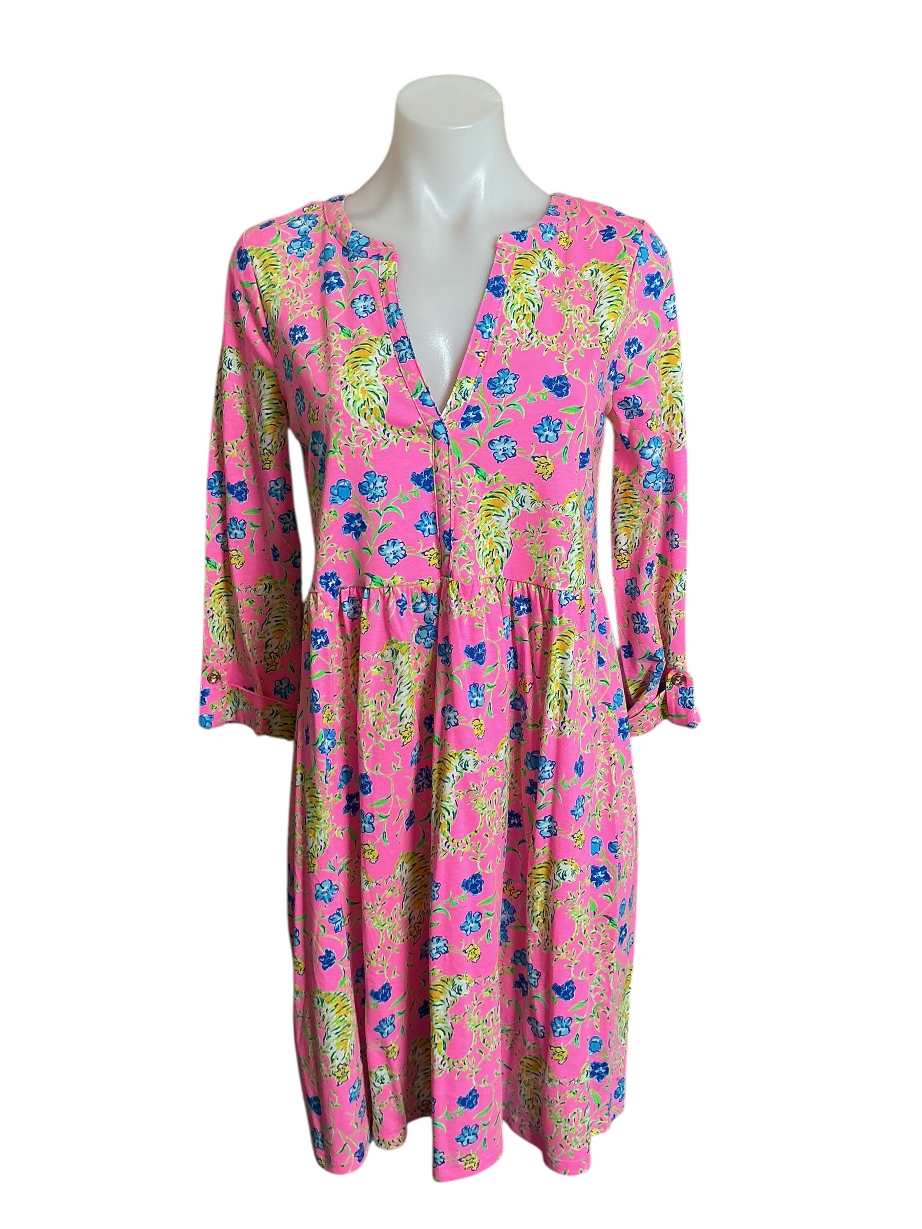 Lilly Pulitzer NWT Loran Dress Prosecco Pink Tigress Garden - Size S