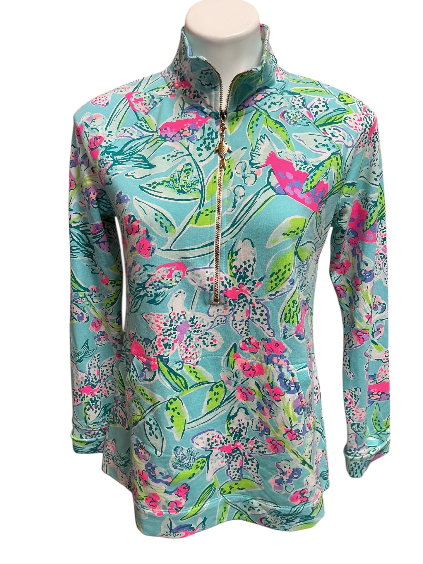 Lilly Pulitzer UPF 50 + Skipper Popover Bali Blue Sway this Way - Size S