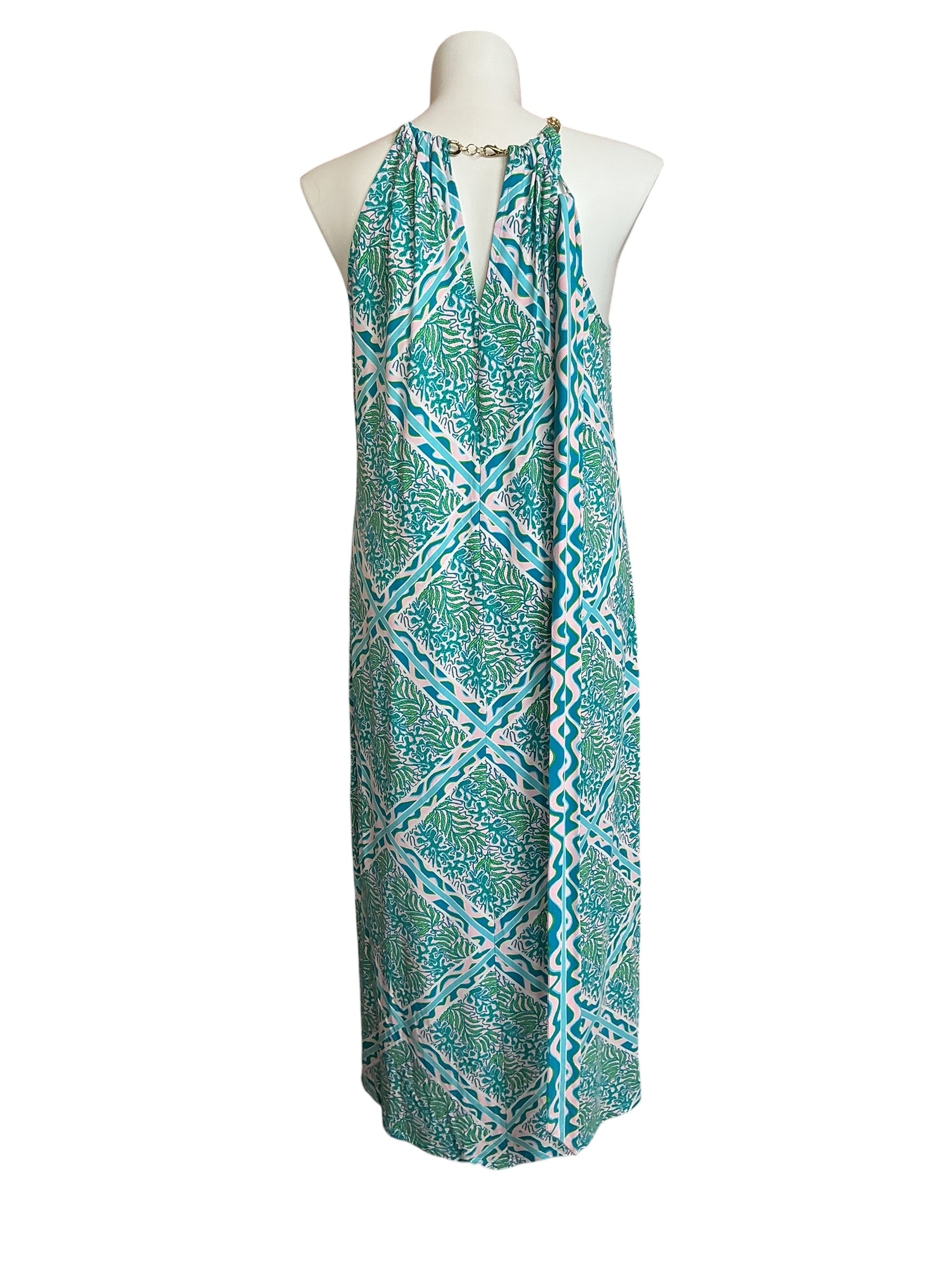 Lilly Pulitzer NWT Bingham Midi Dress - Prism Blue Good Greef Engineered- Size XL