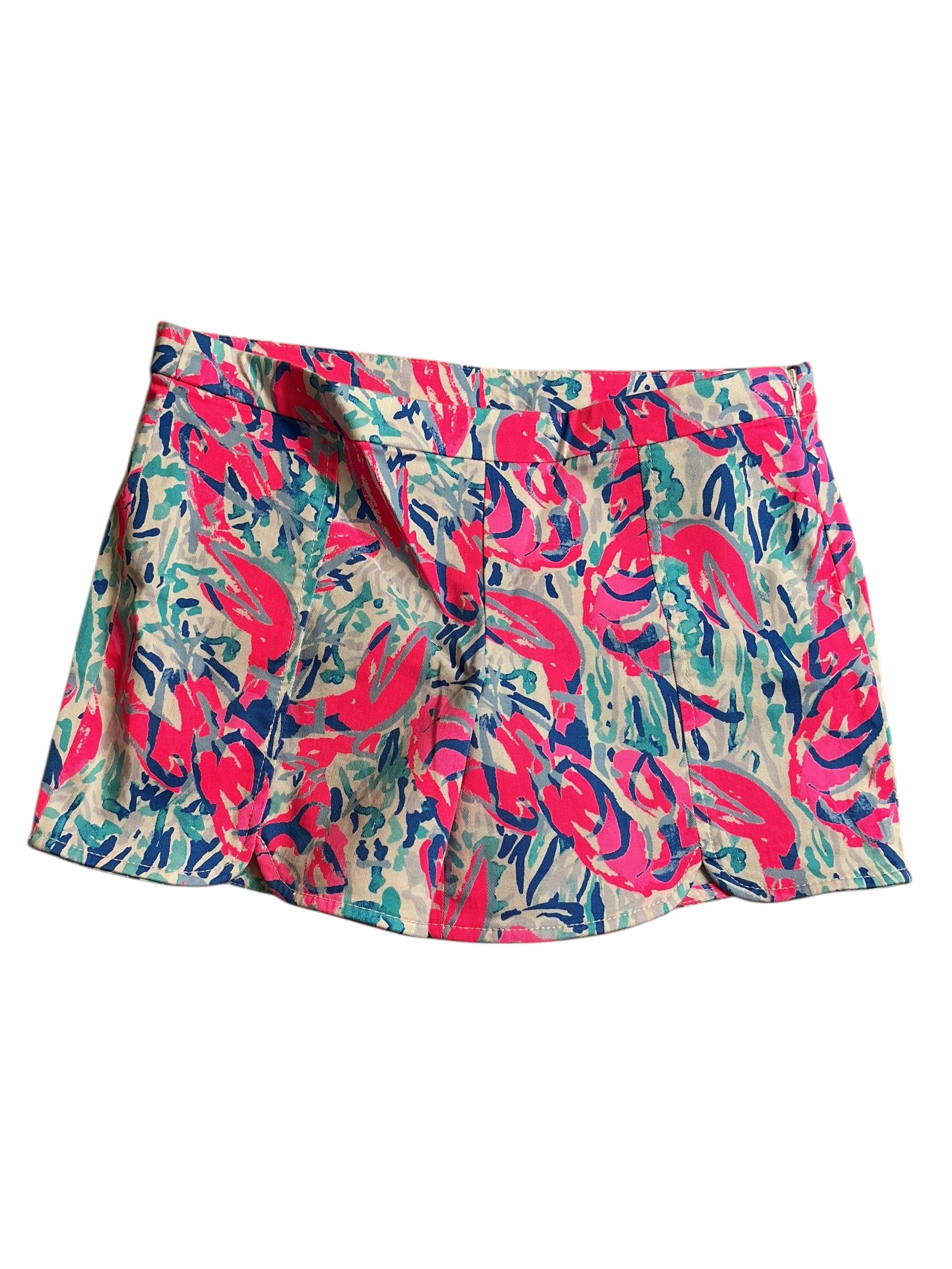 Lilly Pulitzer NWT Hazelle Stretch Short Cosmic Coral Cracked Up - Size 2
