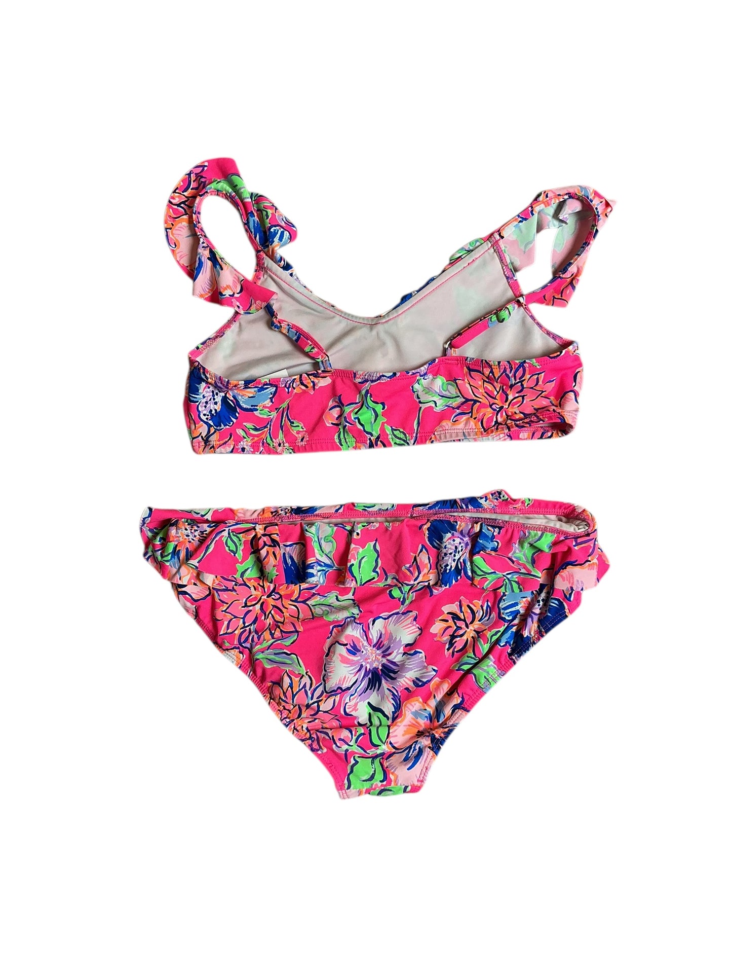Lilly Pulitzer Kasme Bikini UPF - Pink Isle Last Bud Not Least - Size 14