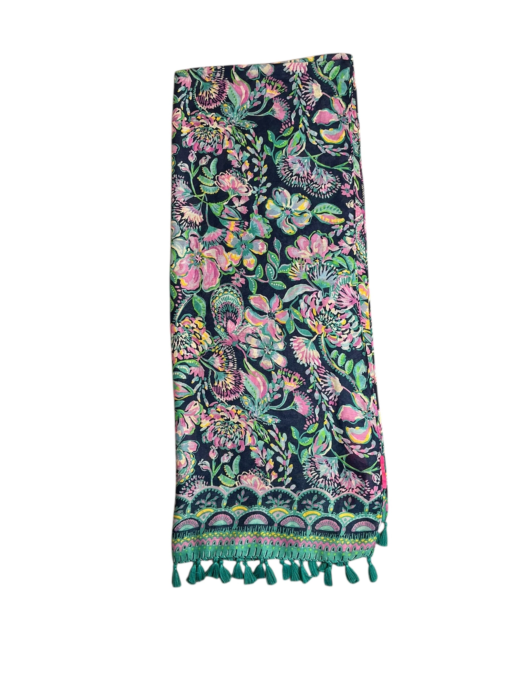 Lilly Pulitzer NWT Resort Scarf - High Tide Navy She’s Got Sol Engineered