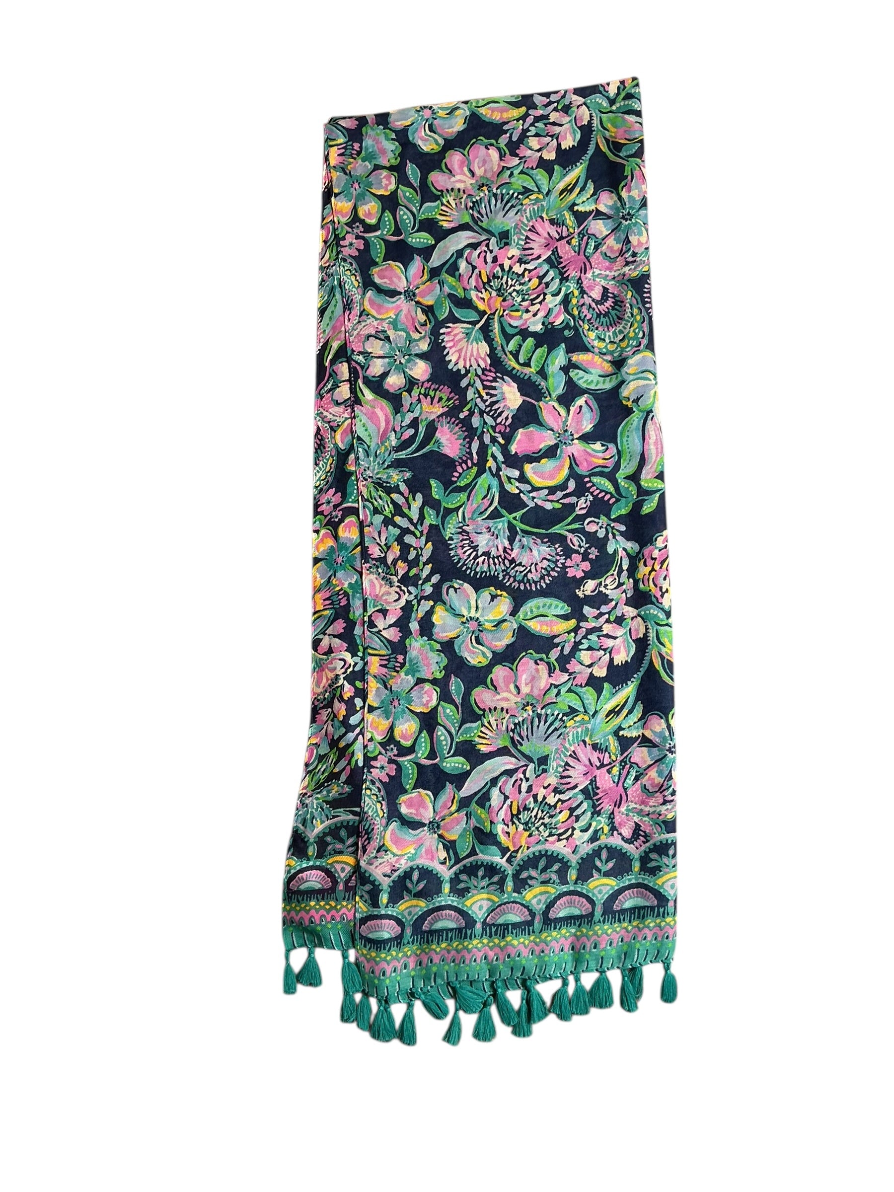 Lilly Pulitzer NWT Resort Scarf - High Tide Navy She’s Got Sol Engineered