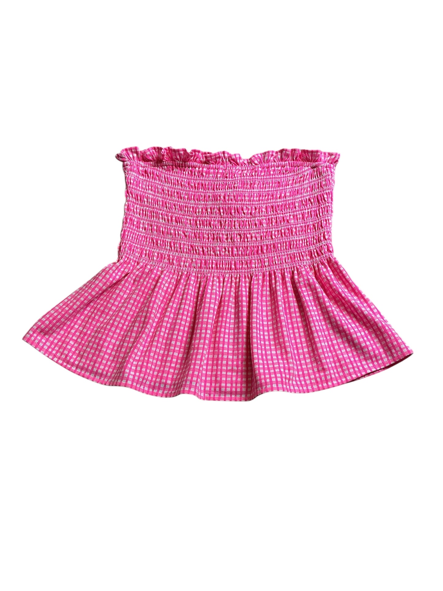 Lilly Pulitzer Jadis Tube Top Pink Isle Along The Same Line - Size S